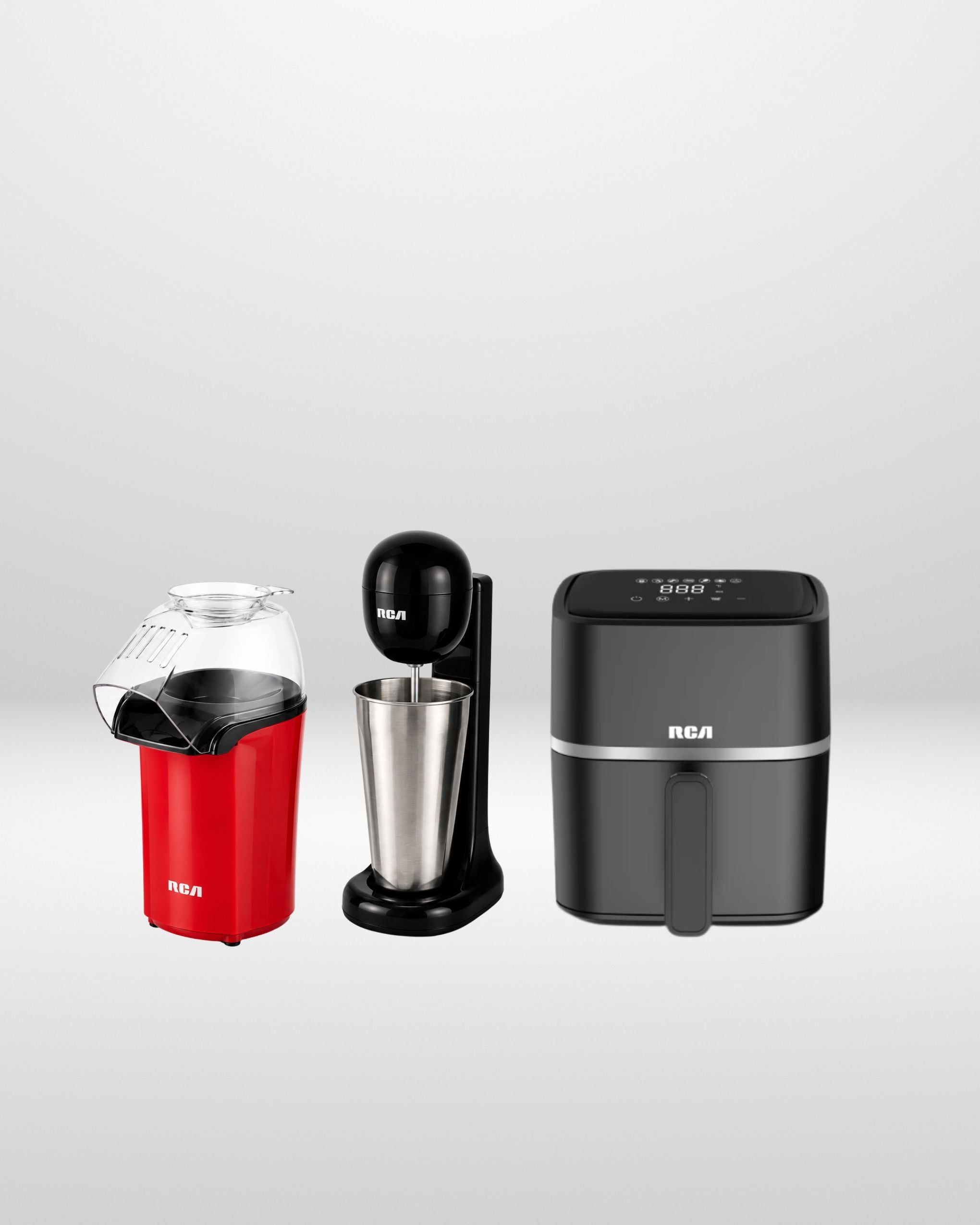 Combo Fanático RCA RC-CF | Freidora, Malteadas y Palomitas