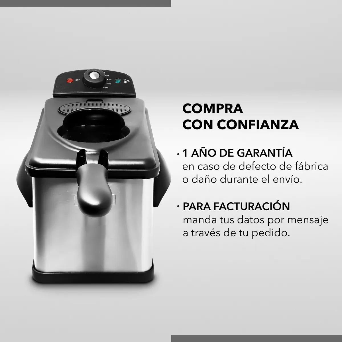 Freidora de Acero Inoxidable RC-DF303