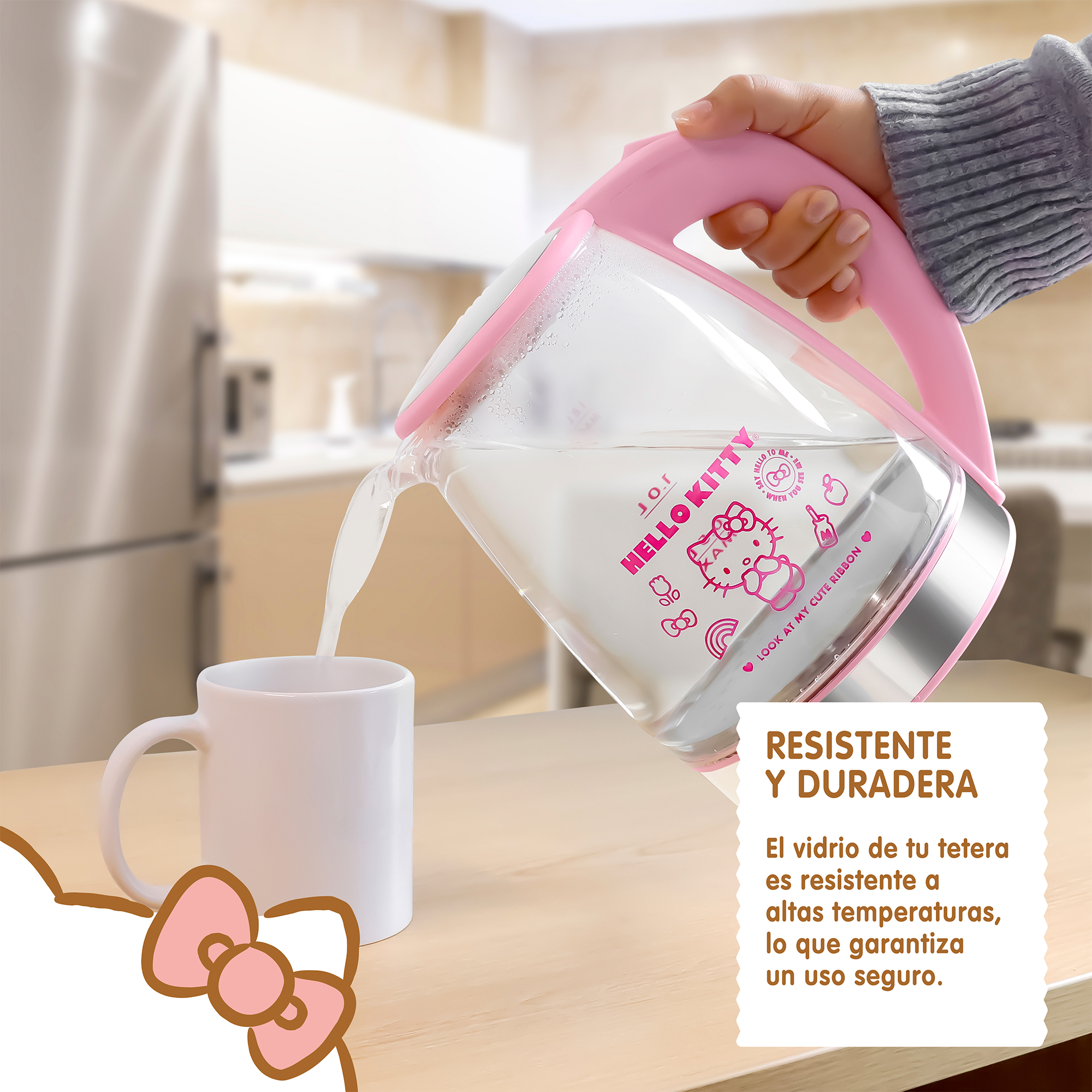 Tetera de Vidrio Hello Kitty HK-328