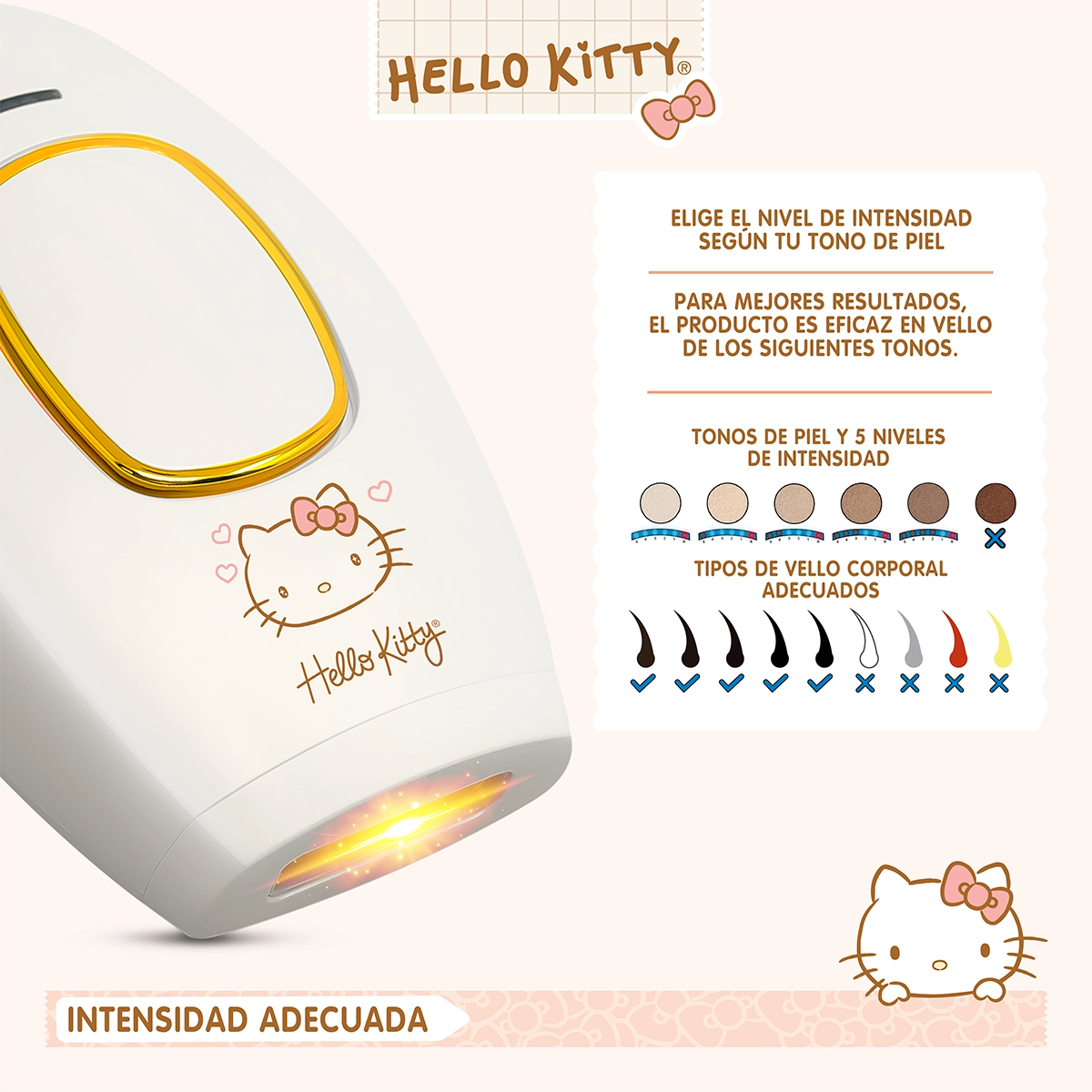Depiladora De Luz Pulsada Hello Kitty