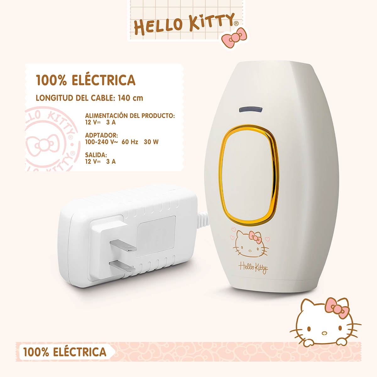 Depiladora De Luz Pulsada Hello Kitty