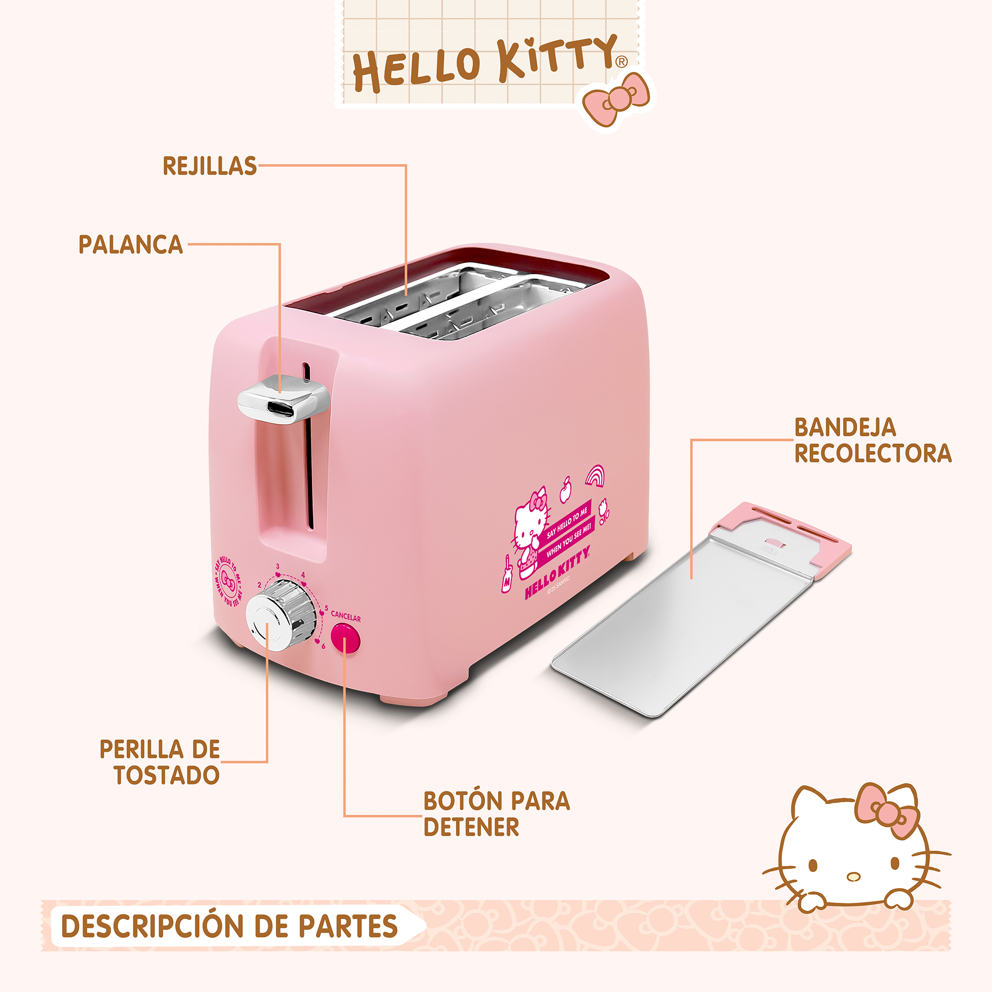 Tostador de Pan Hello Kitty HK-T2