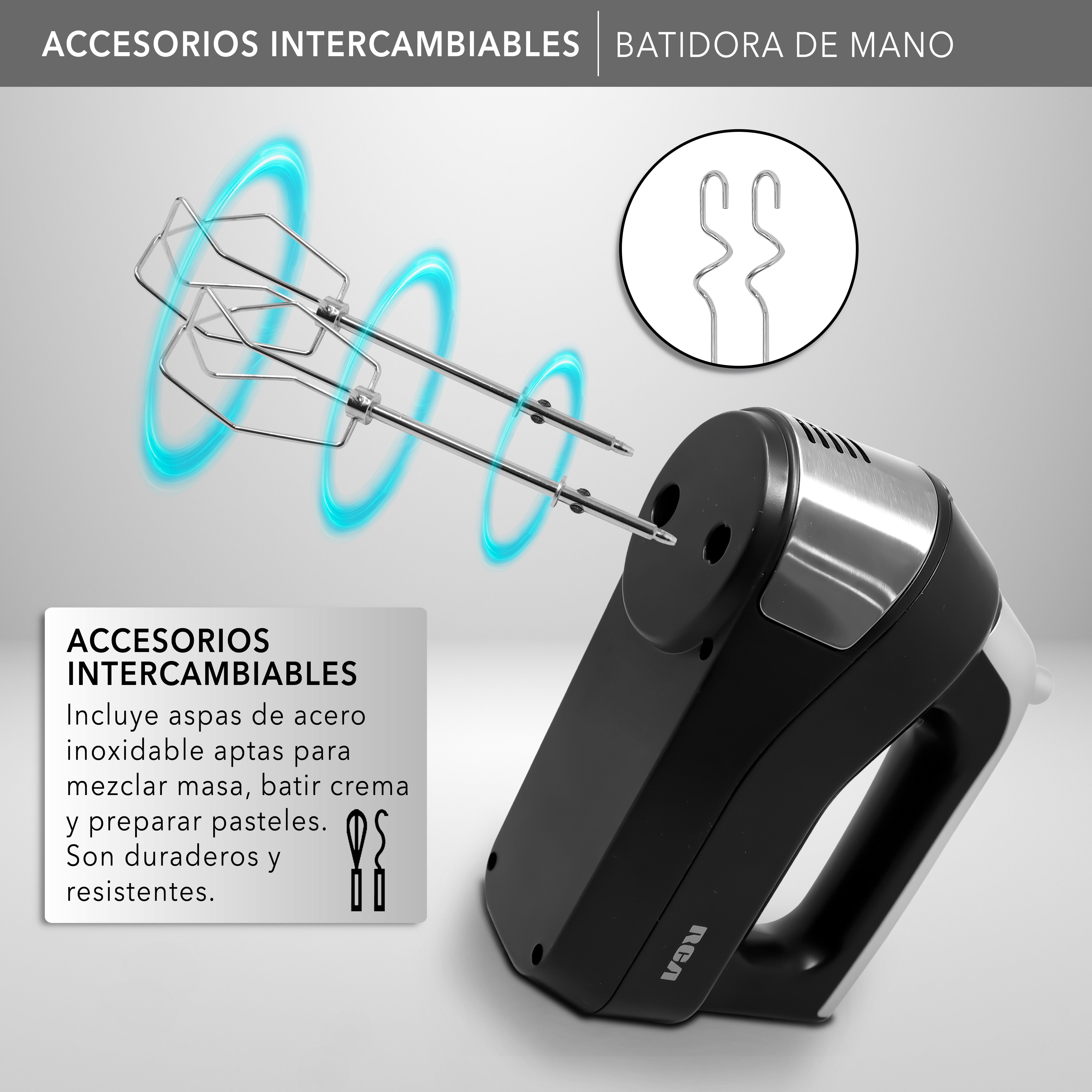 RCA Batidora De Mano Digital Rc-73 Negro