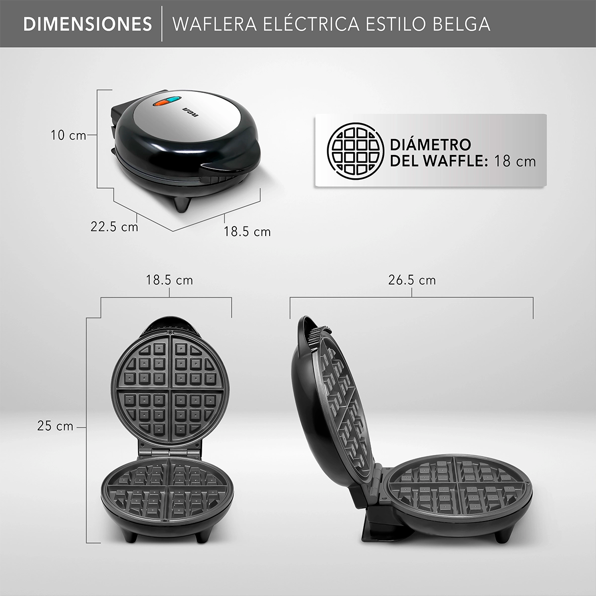 Waflera Eléctrica Estilo Belga RC-91 (test)
