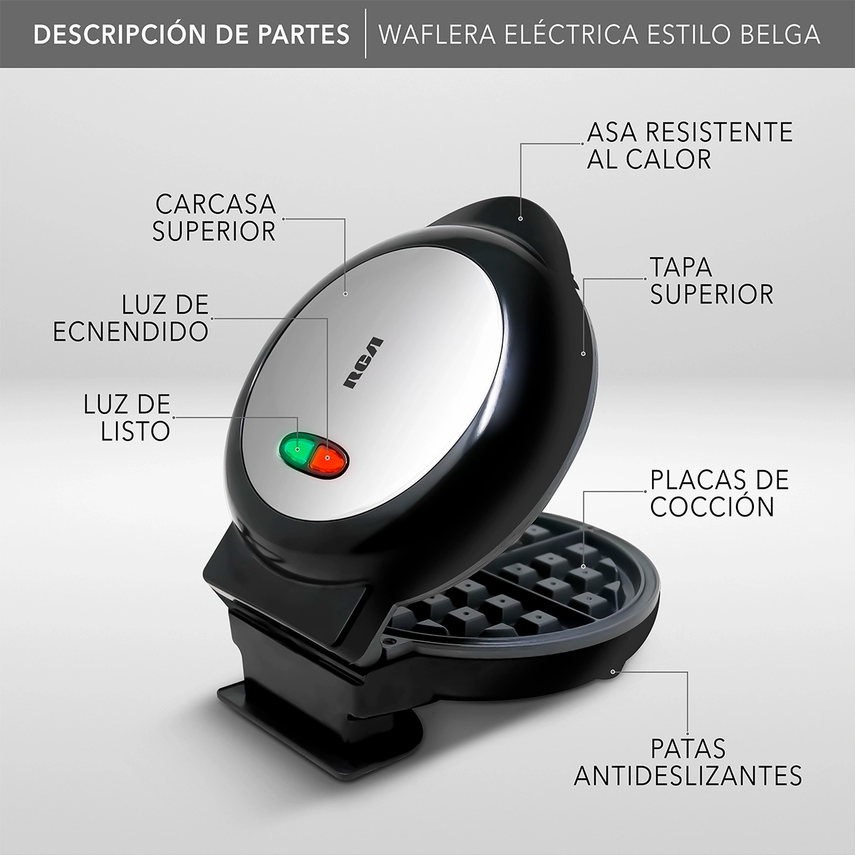 Waflera Eléctrica Estilo Belga RC-91 (test)