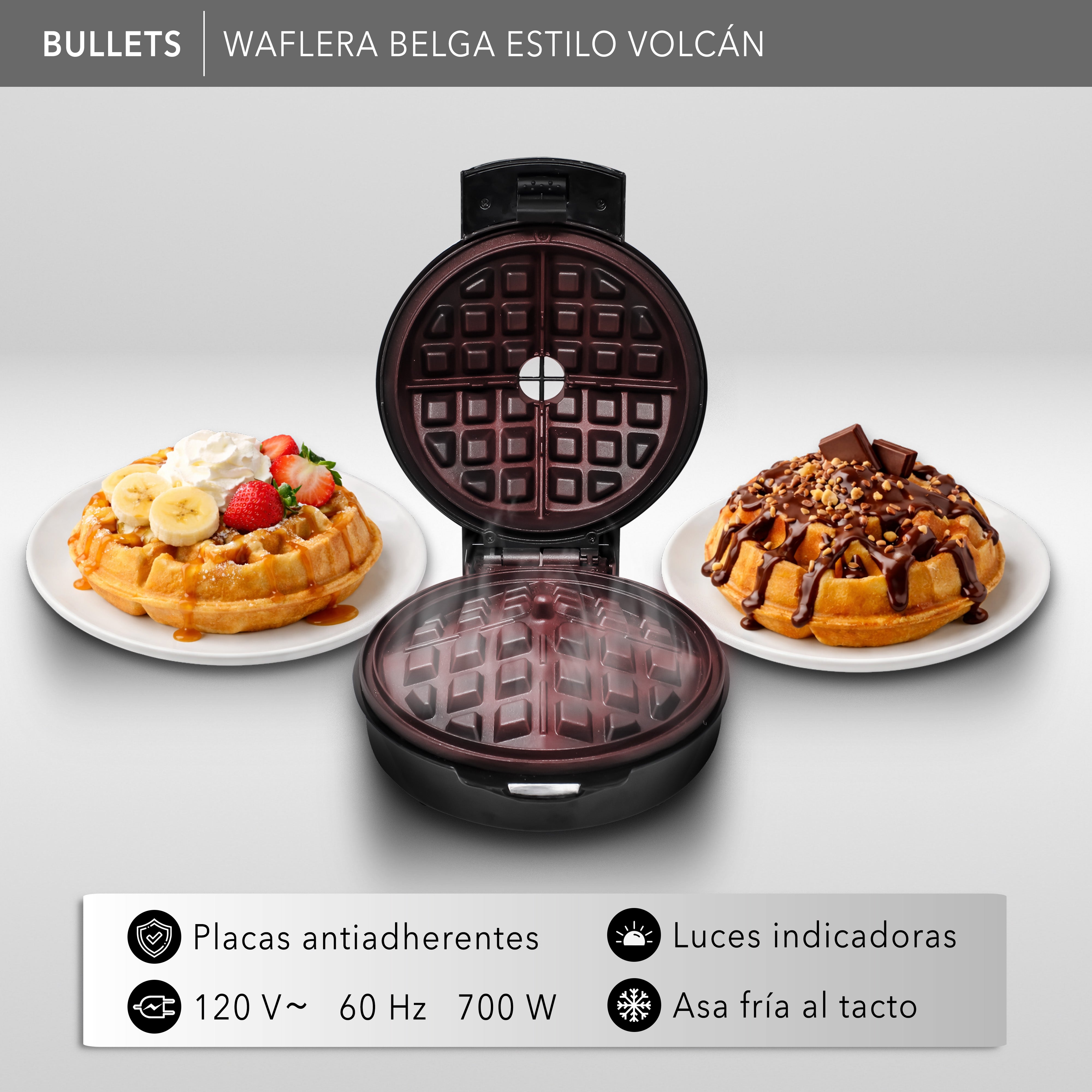 Waflera Belga Eléctrica Estilo Volcán RC-92