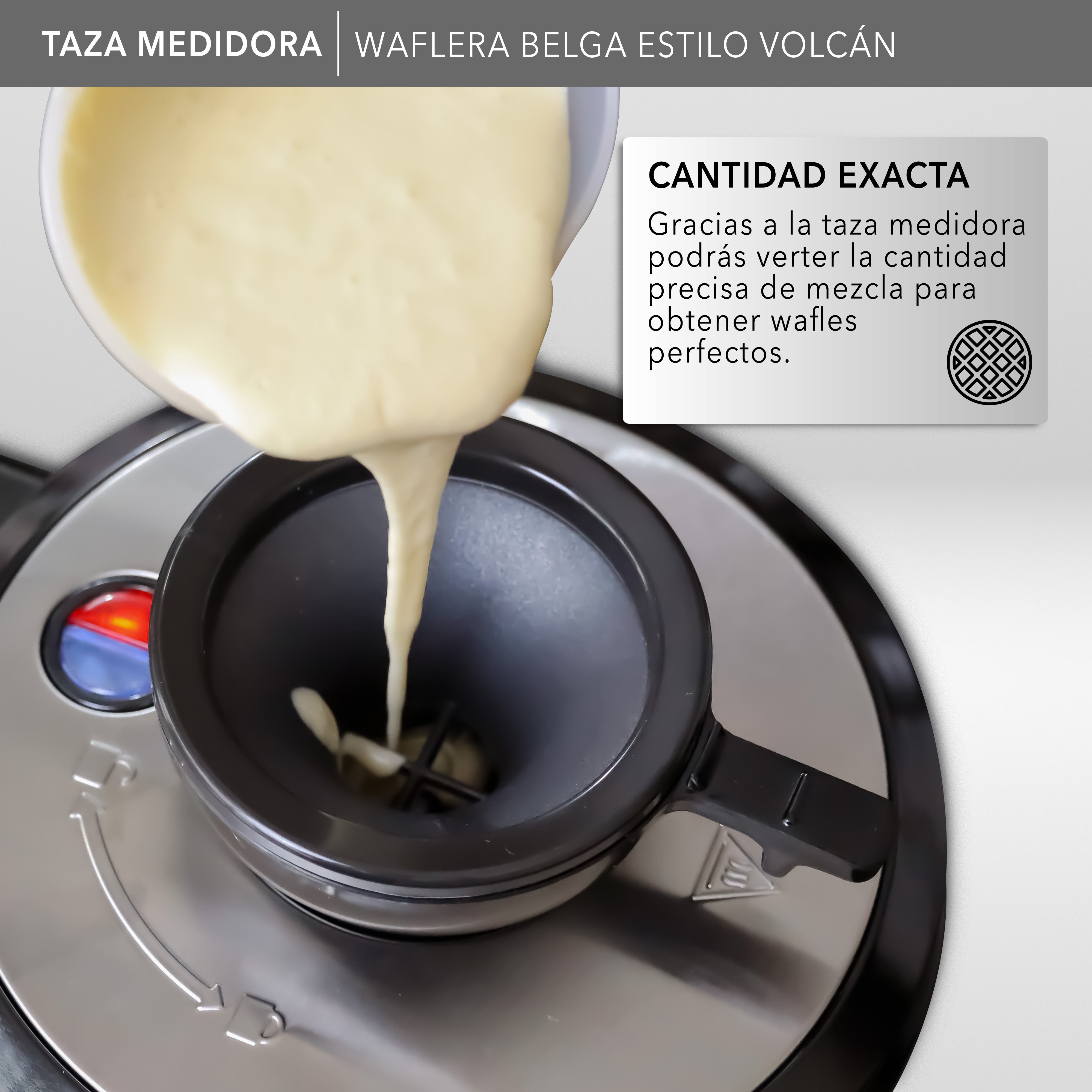 Waflera Belga Eléctrica Estilo Volcán RC-92