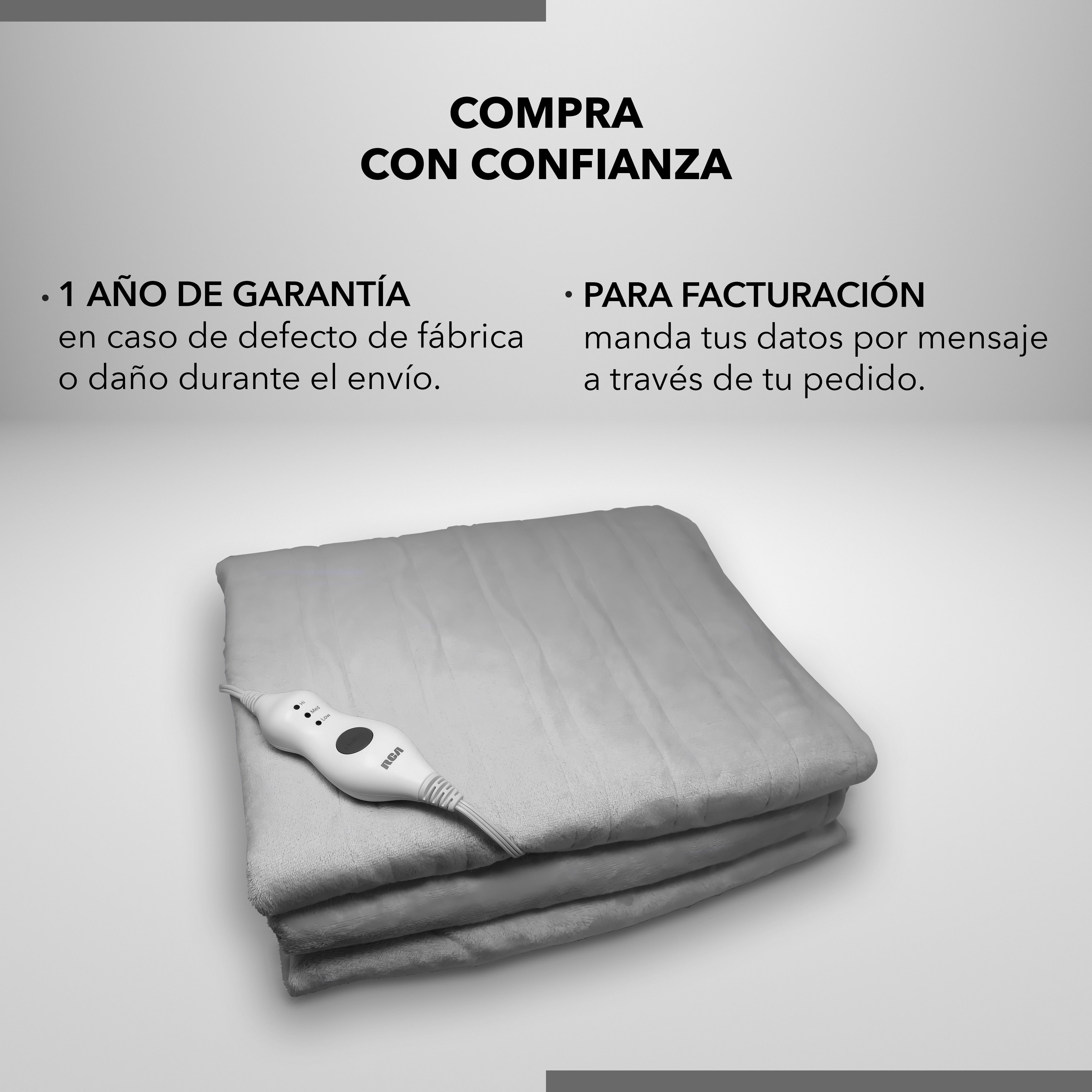 RCA Cobija Eléctrica RC-CO2 Matrimonial 216 x 191 cm, 3 Niveles Gris.