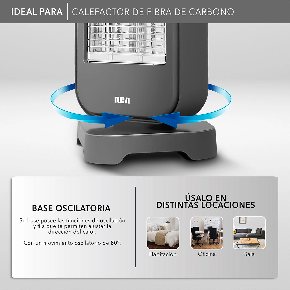 Calefactor de Fibra de Carbono RC-H3C