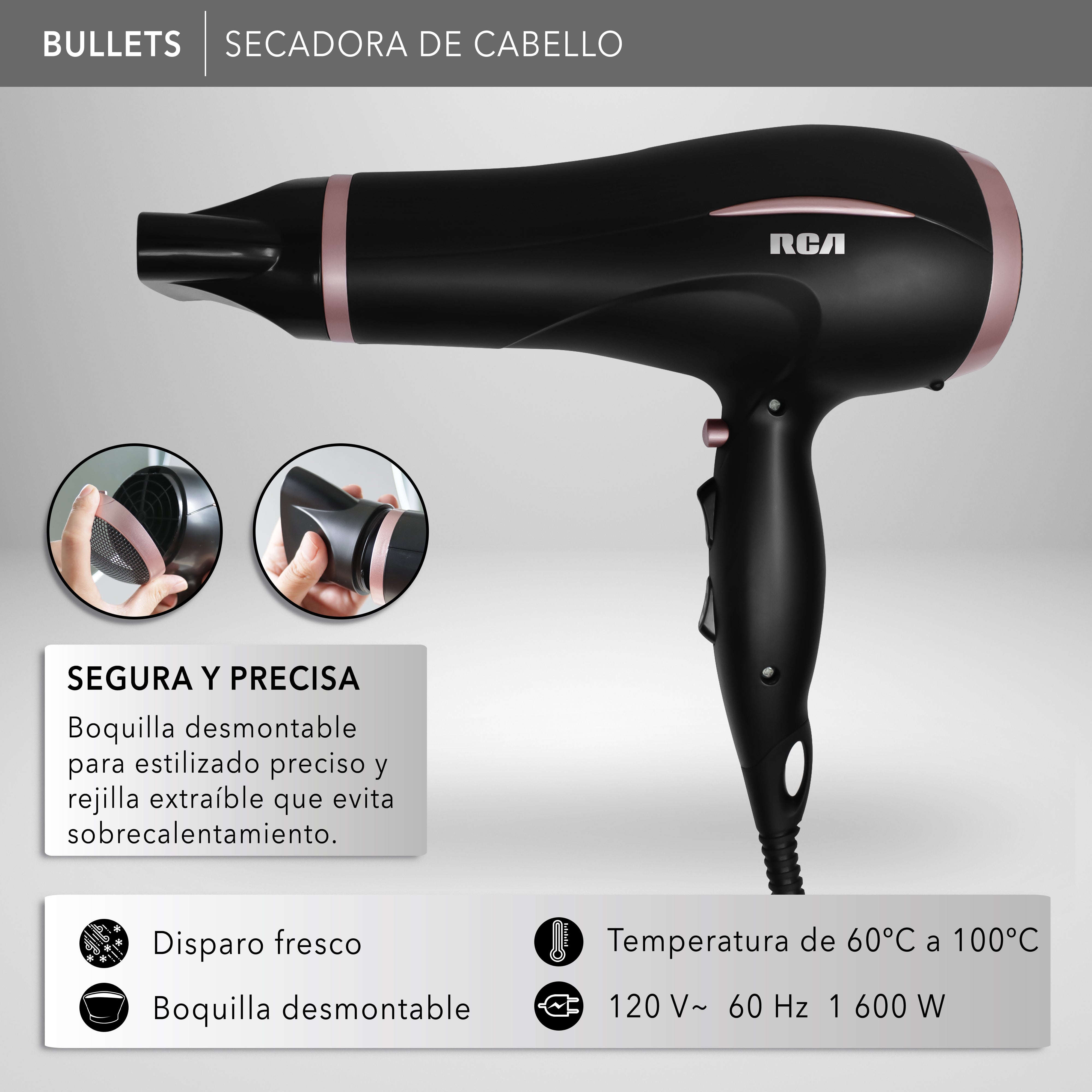 Secadora de Cabello RC-P15