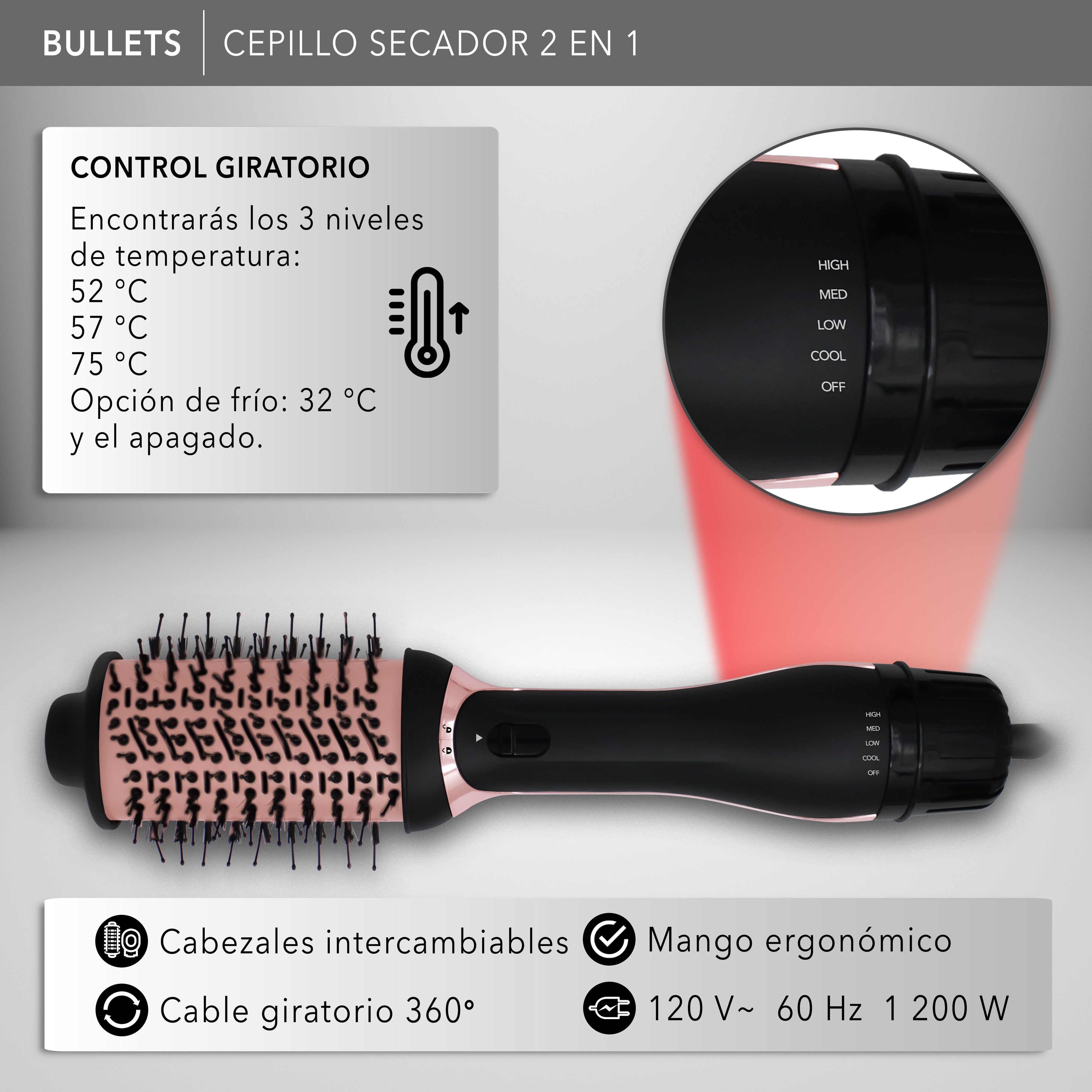 Cepillo Secador 2 en 1 RC-P52