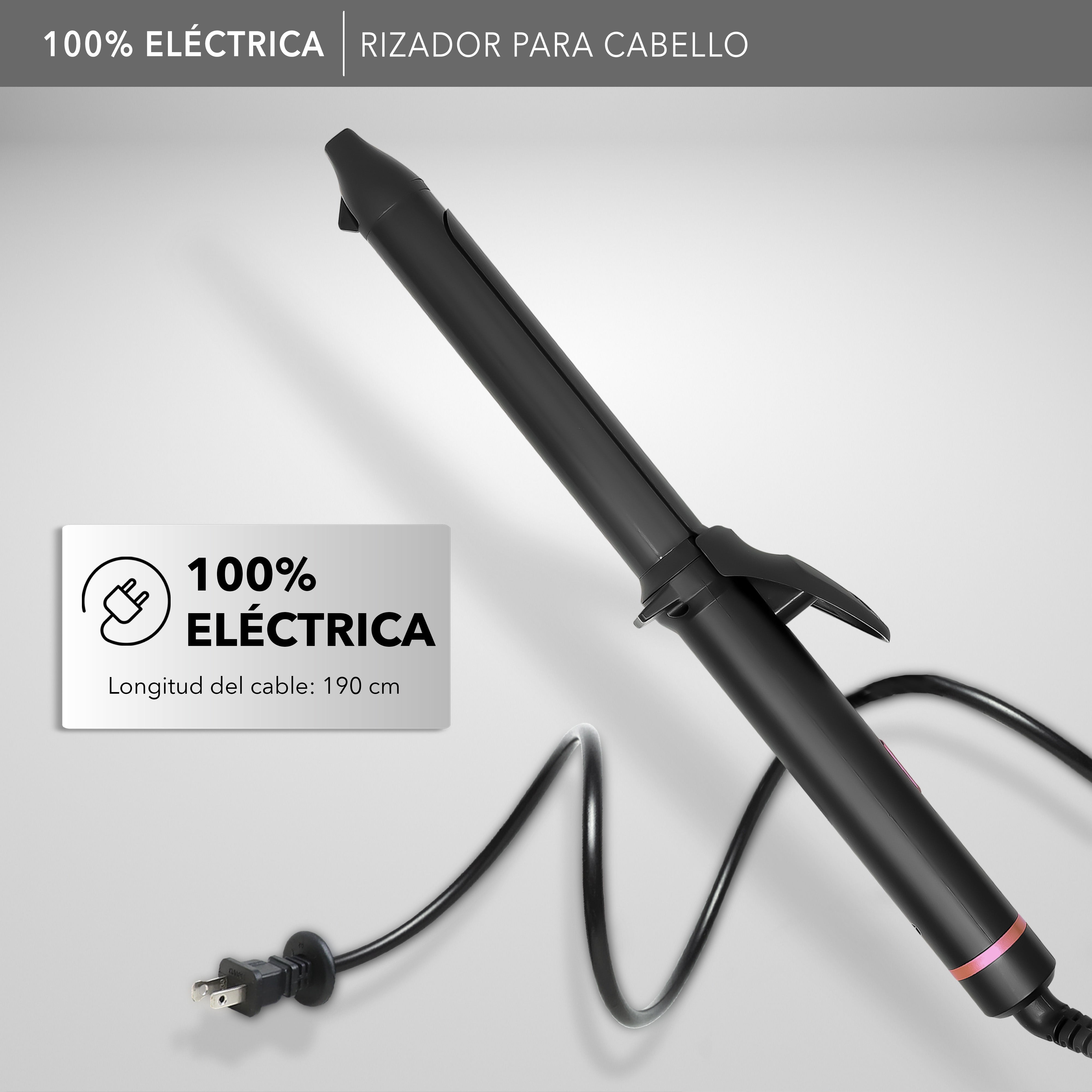 Rca Rizador De Cabello Rc-p9n Con Barril De Cerámica Negro Negro