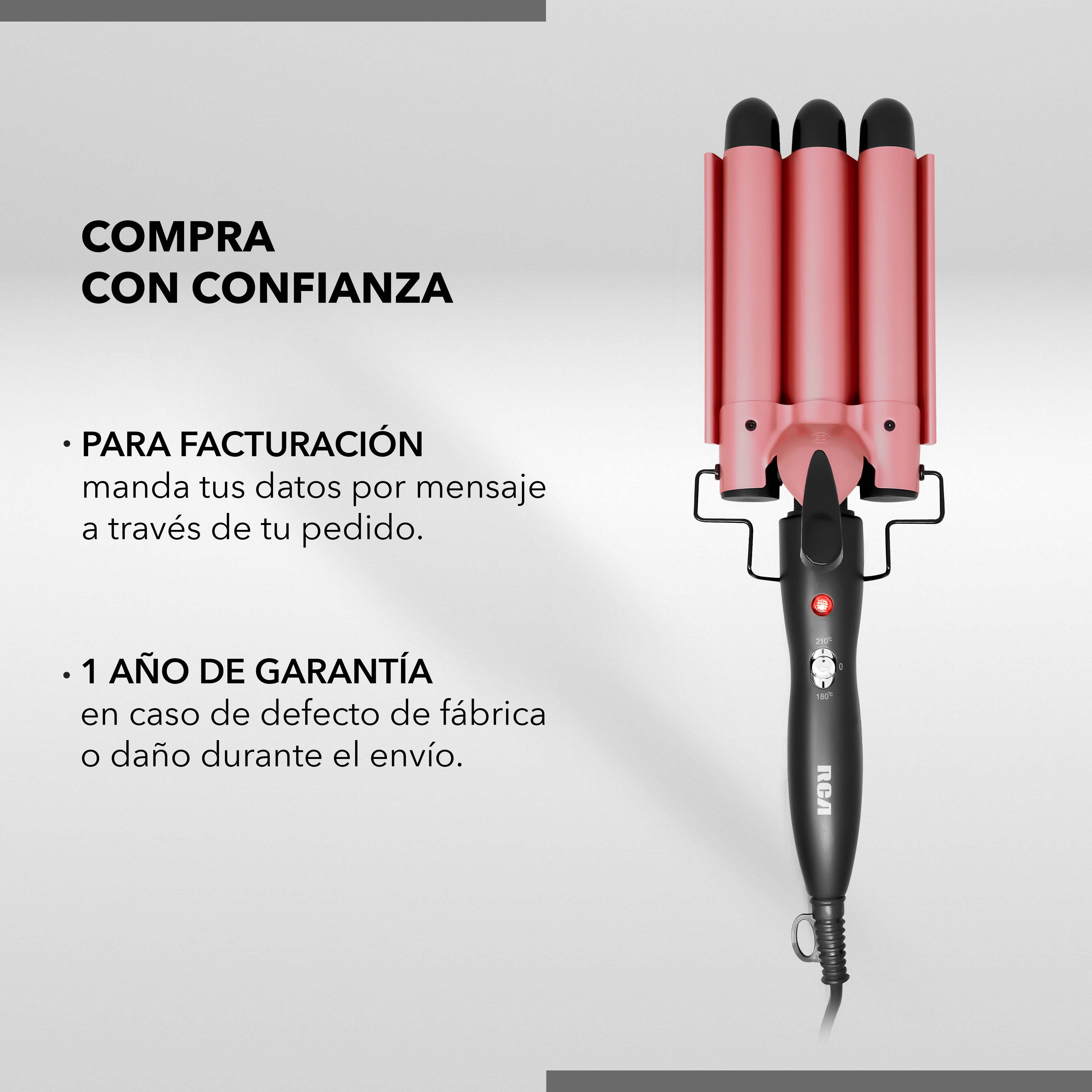 Rca Rizadora Waffle RC-PW2 Negro