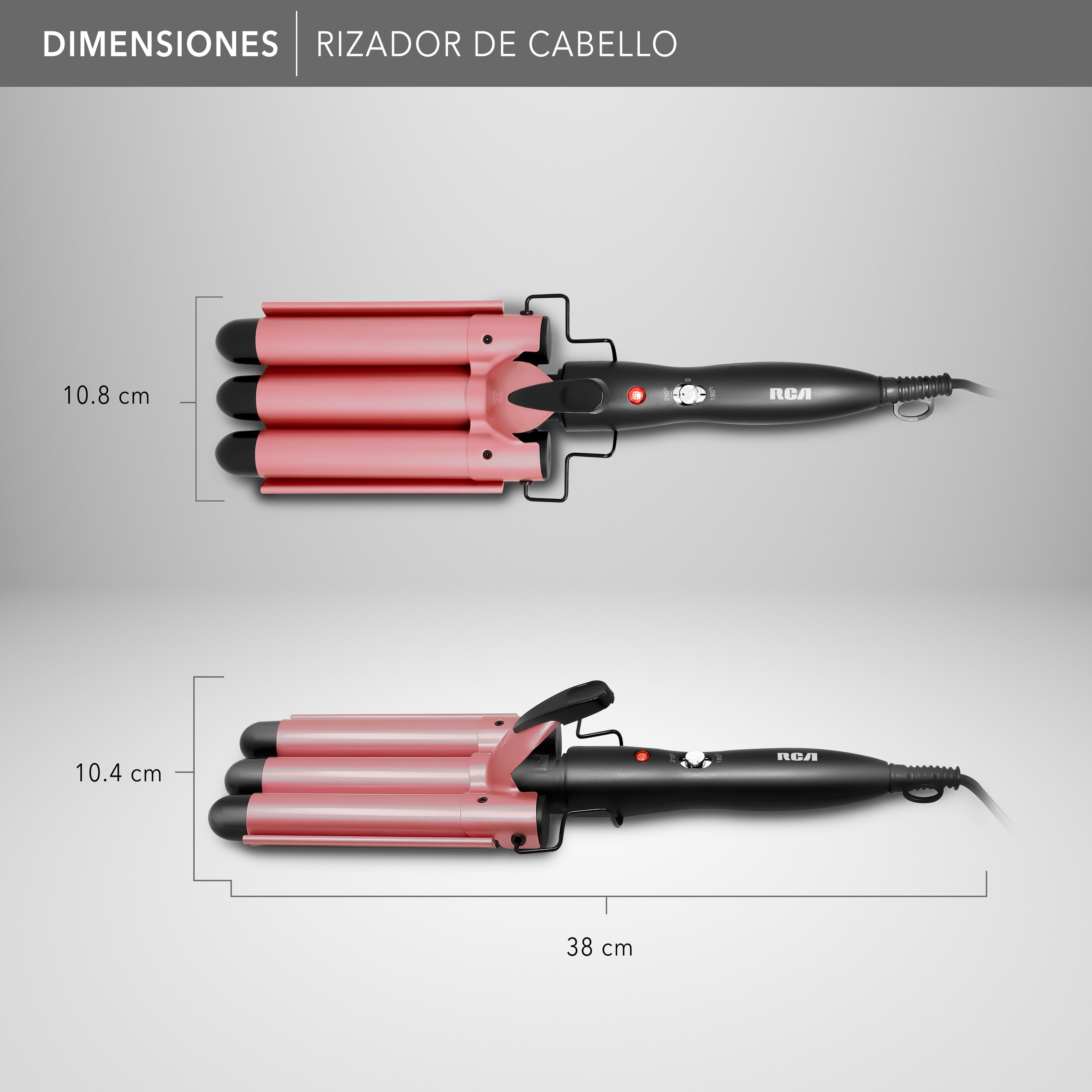 Rca Rizadora Waffle RC-PW2 Negro