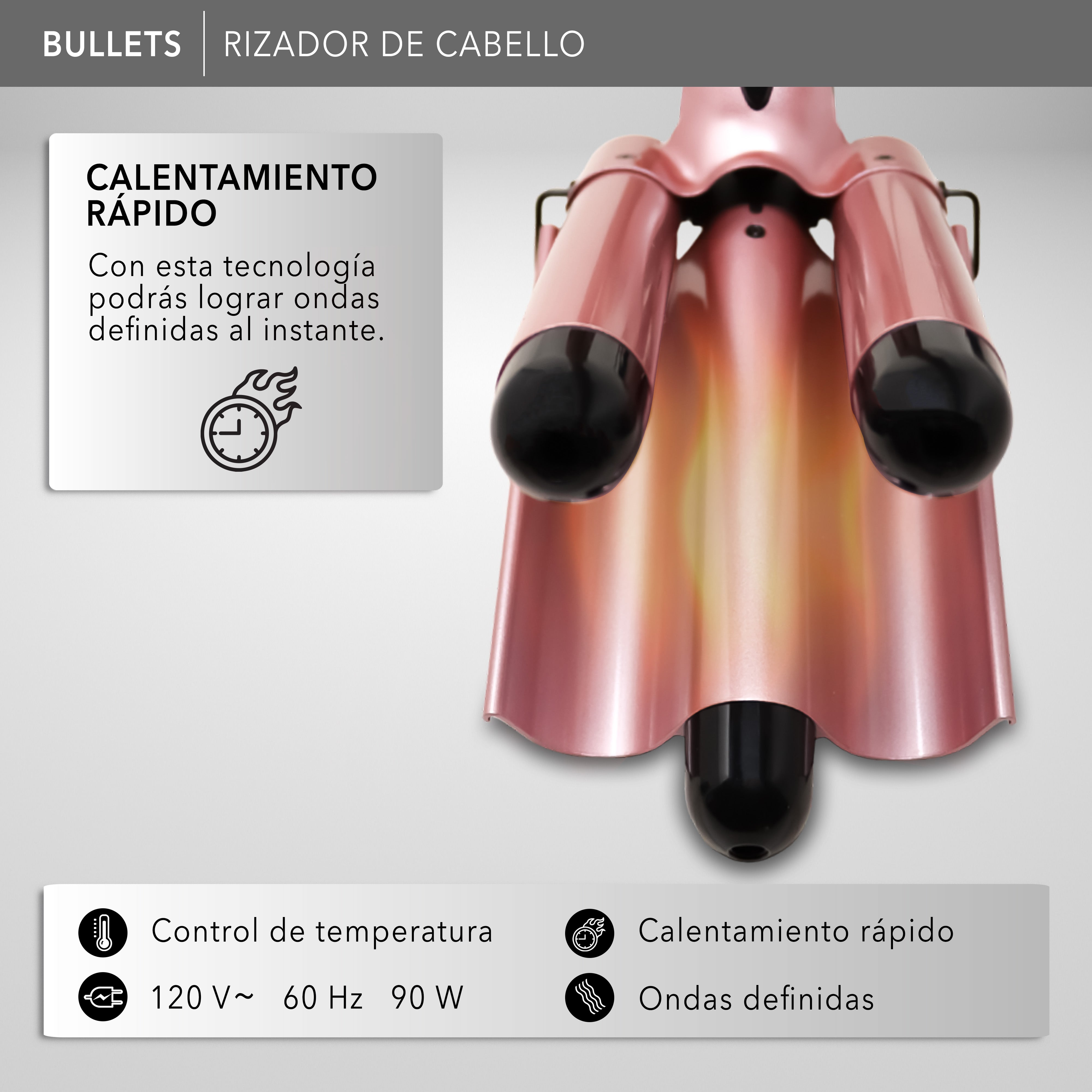 Rca Rizadora Waffle RC-PW2 Negro