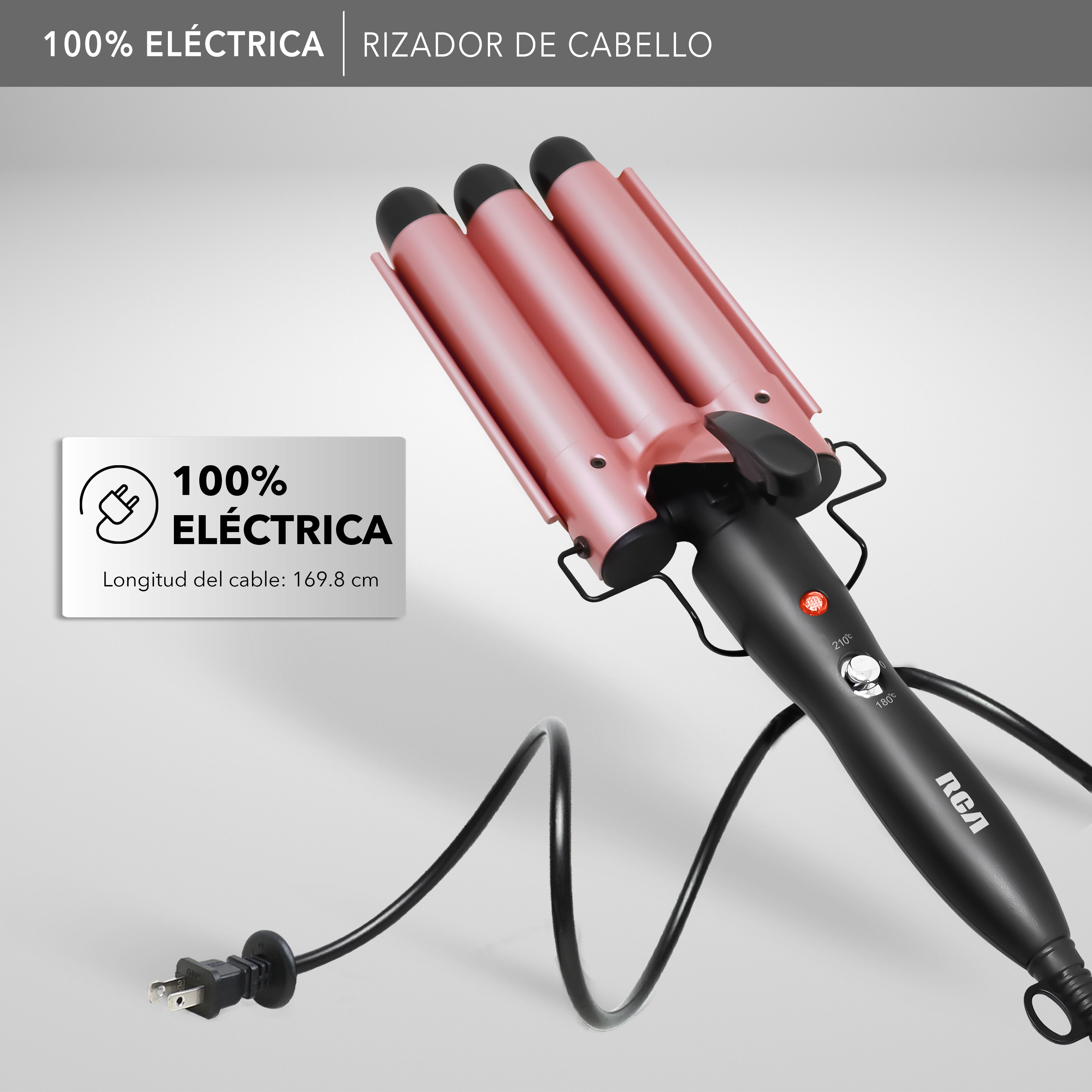 Rca Rizadora Waffle RC-PW2 Negro