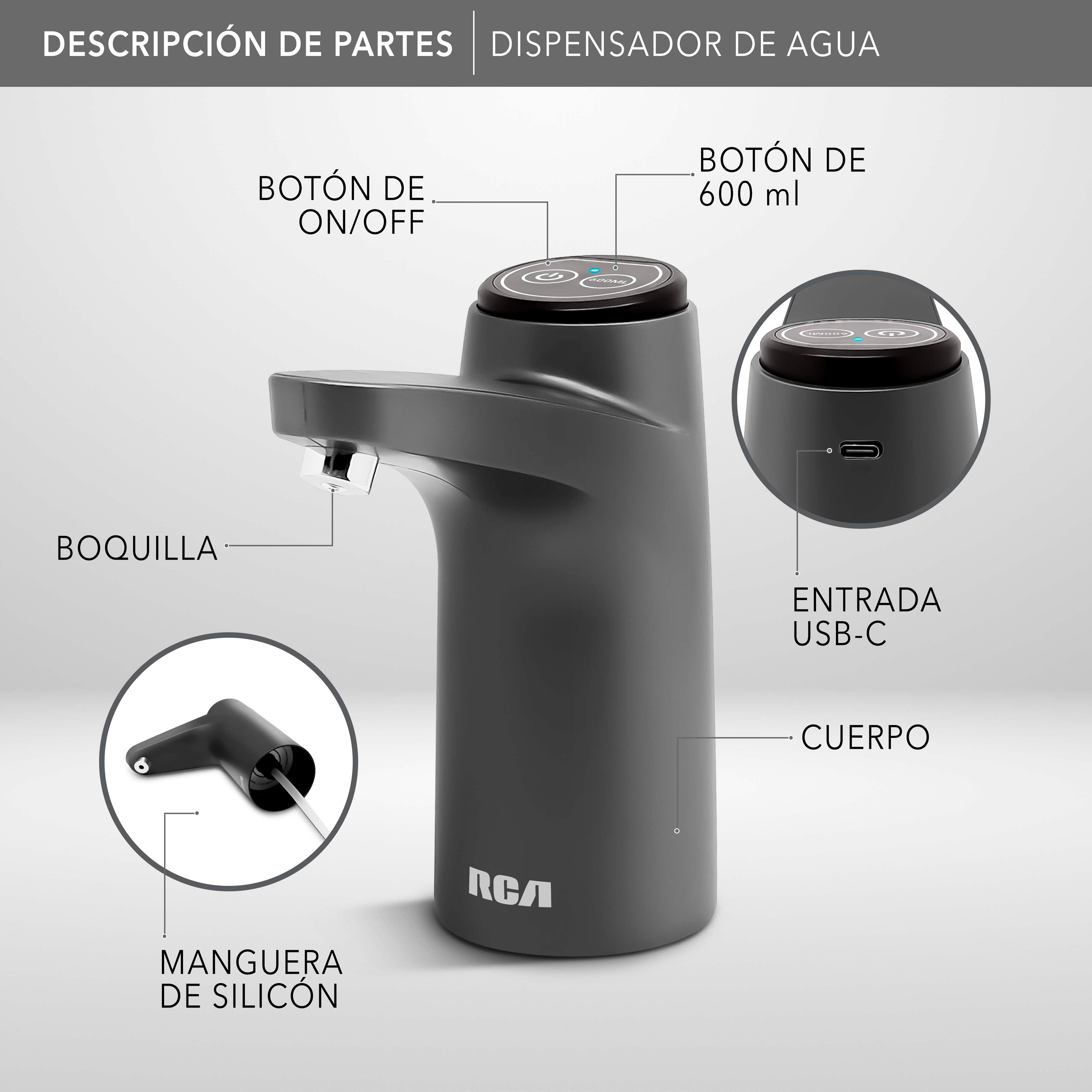 Dispensador de Agua Eléctrico RC-WD2