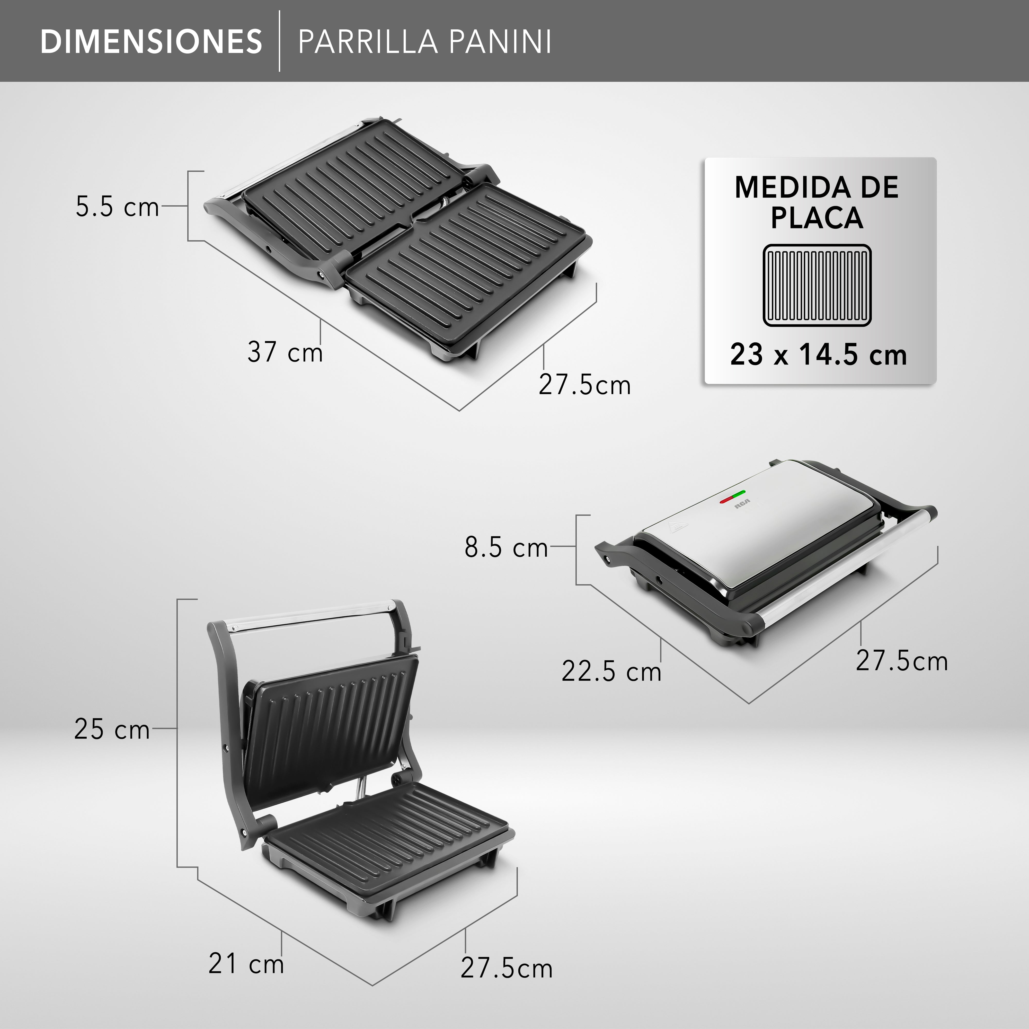 Parrilla Panini RC-123G