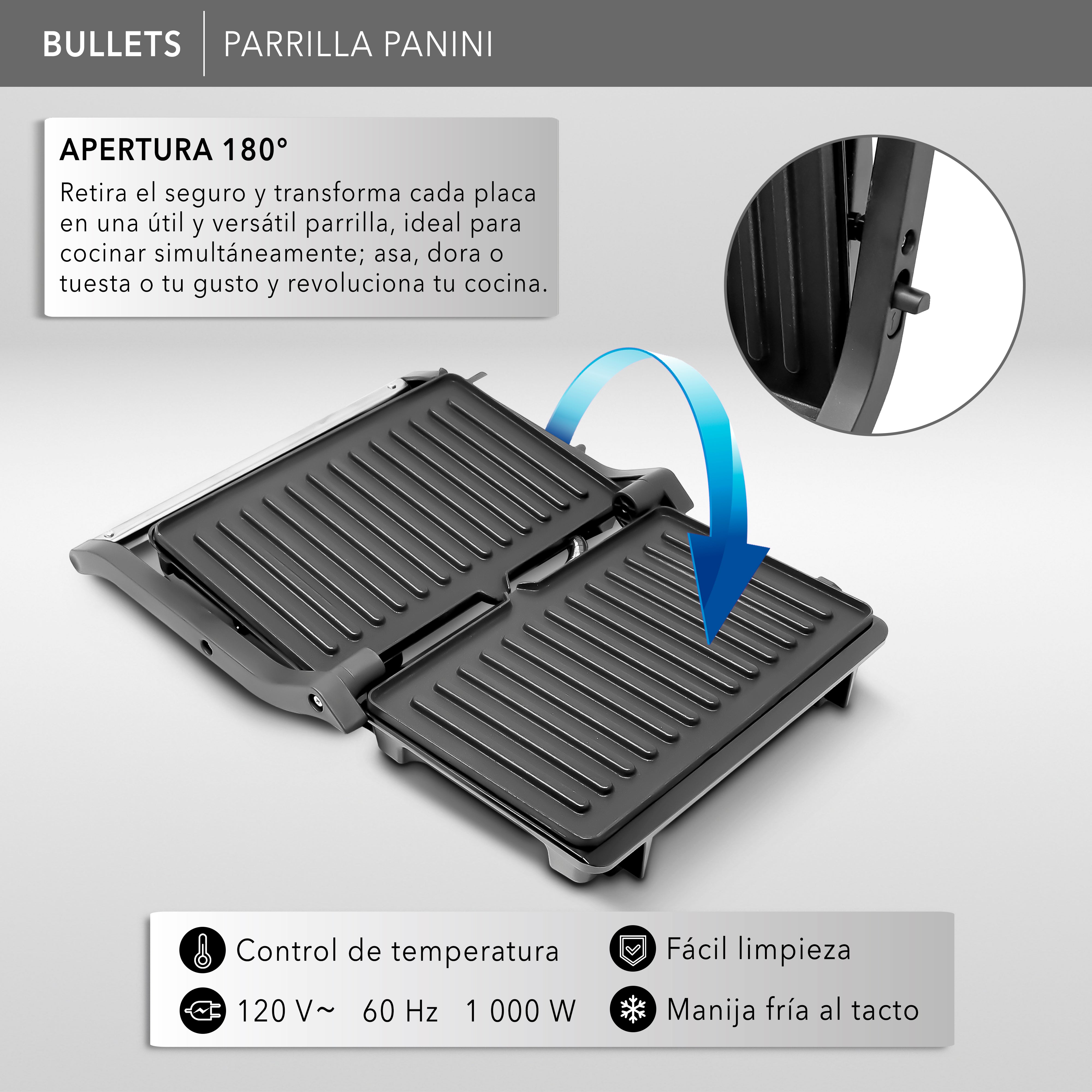 Parrilla Panini RC-123G