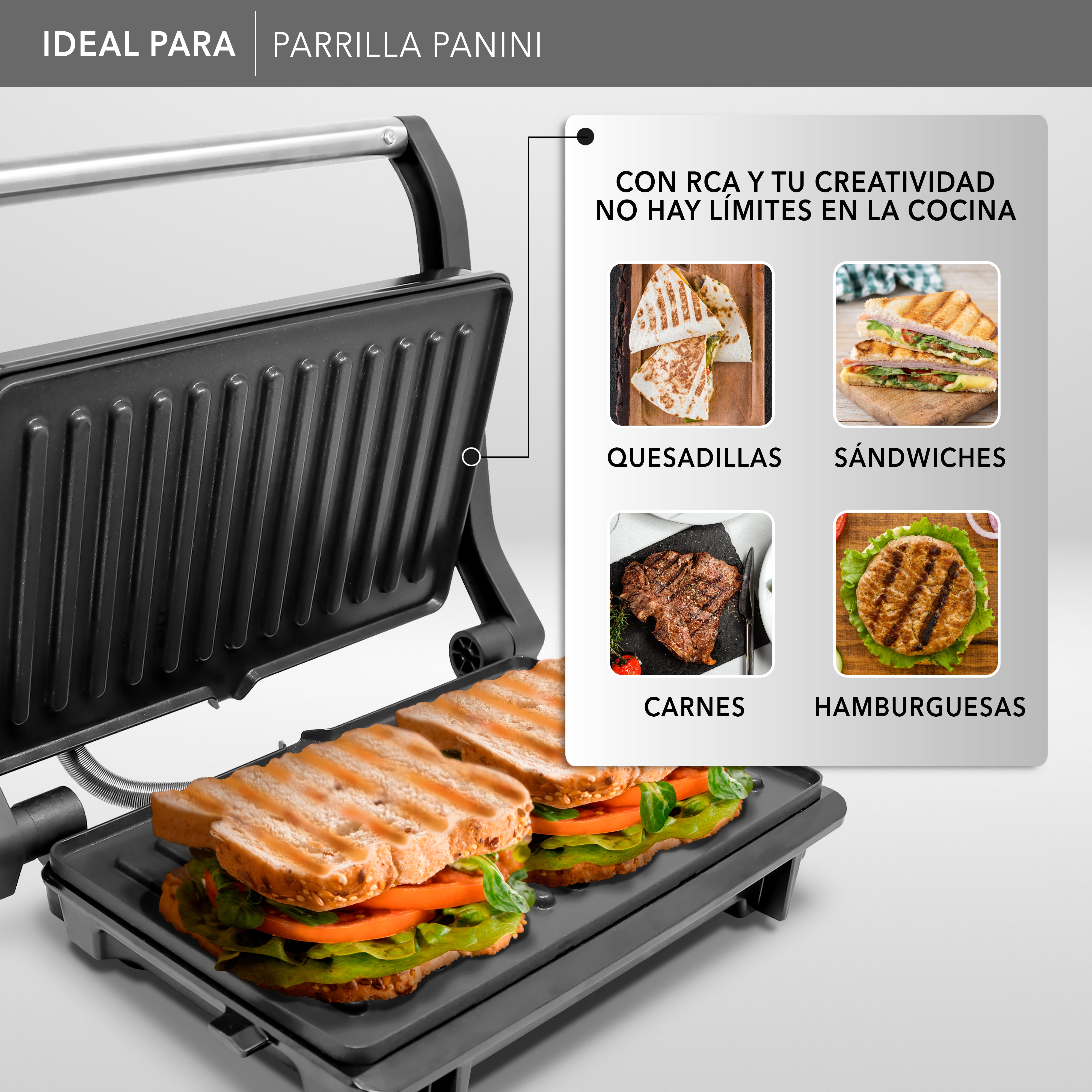 Parrilla Panini RC-123G