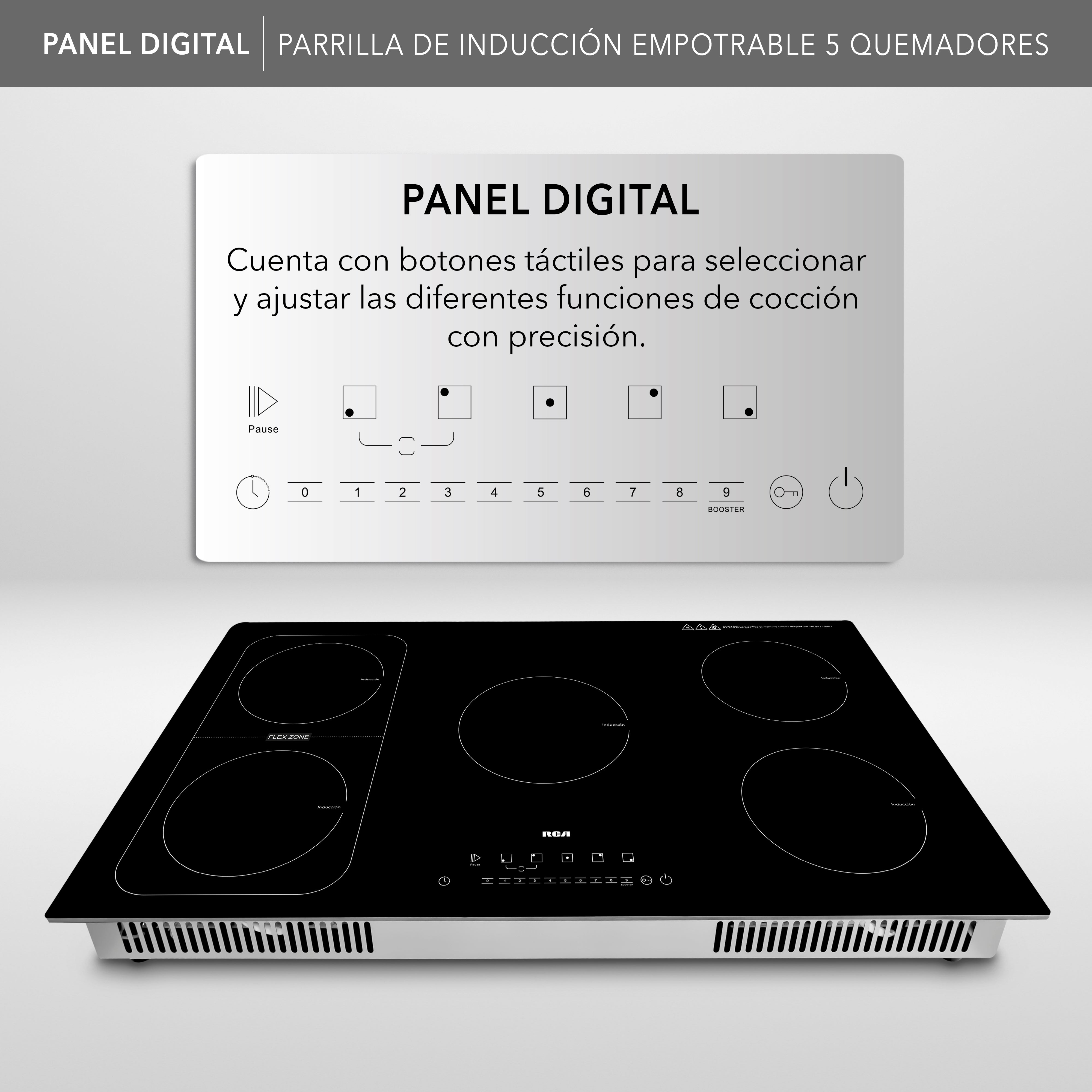 RCA Parrilla De Inducción Cuádruple RC-12A15 Color Negro