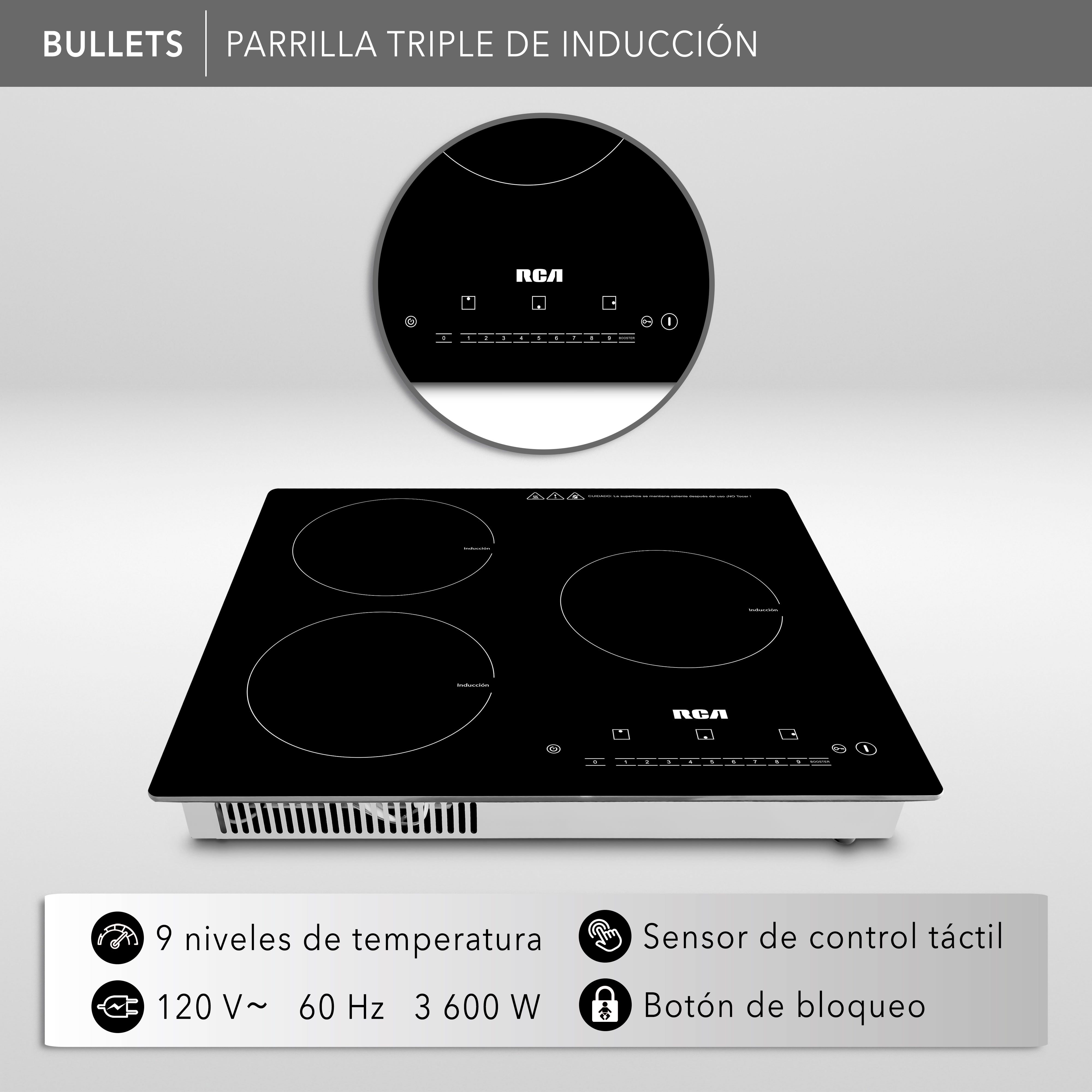 Parrilla de Inducción Triple RC-12A6