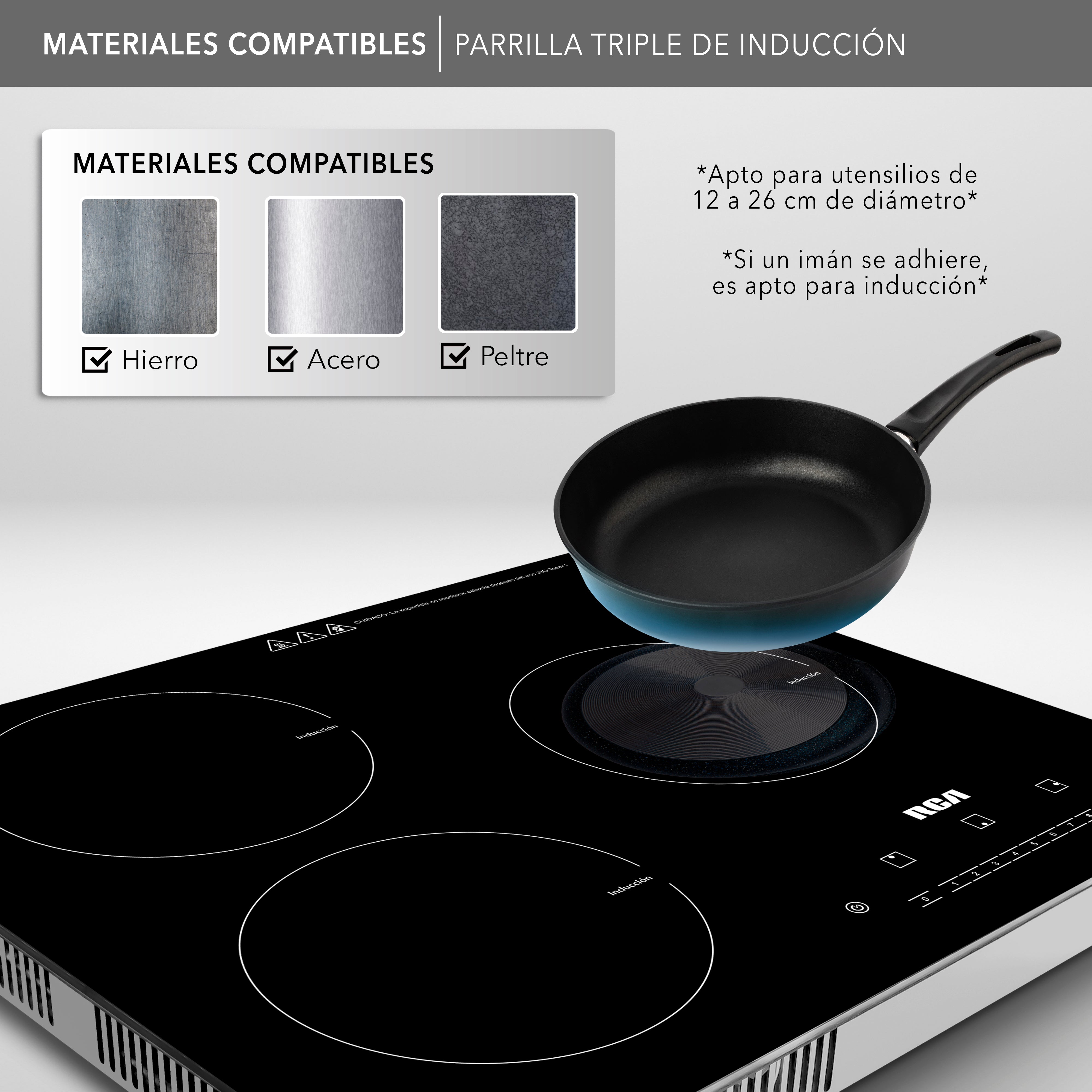 Parrilla de Inducción Triple RC-12A6