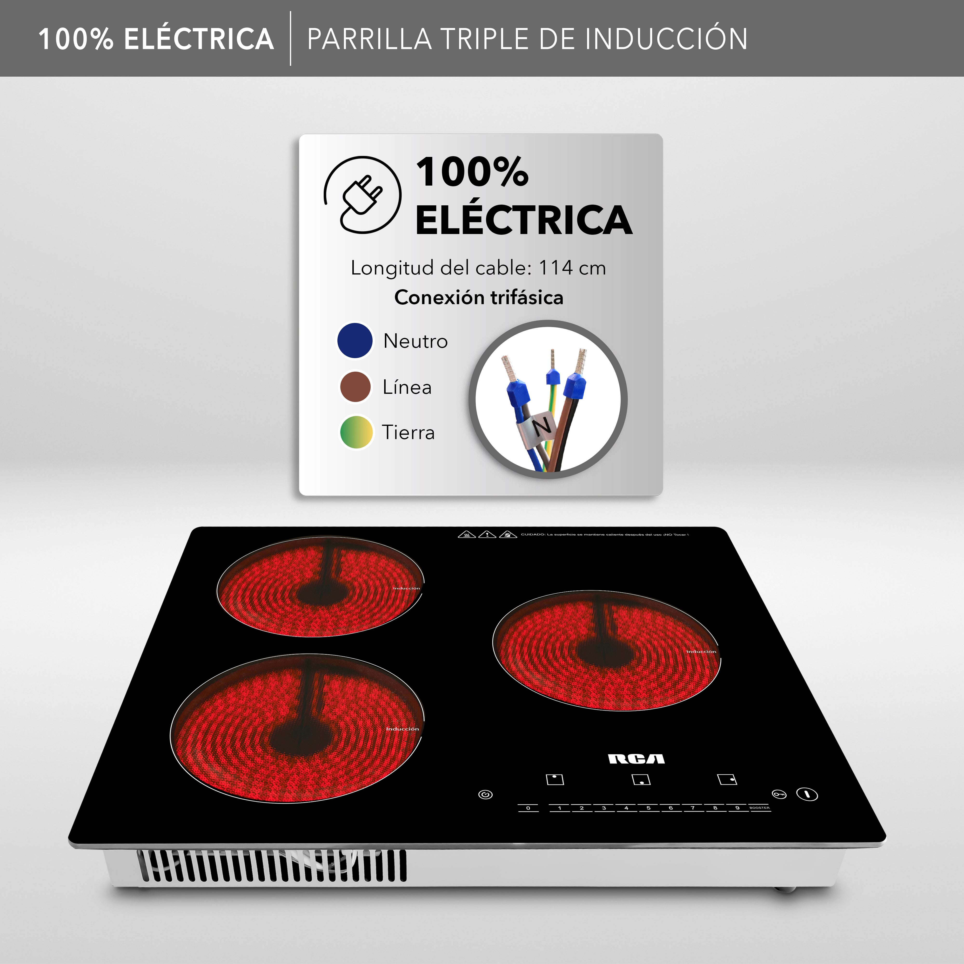 Parrilla de Inducción Triple RC-12A6