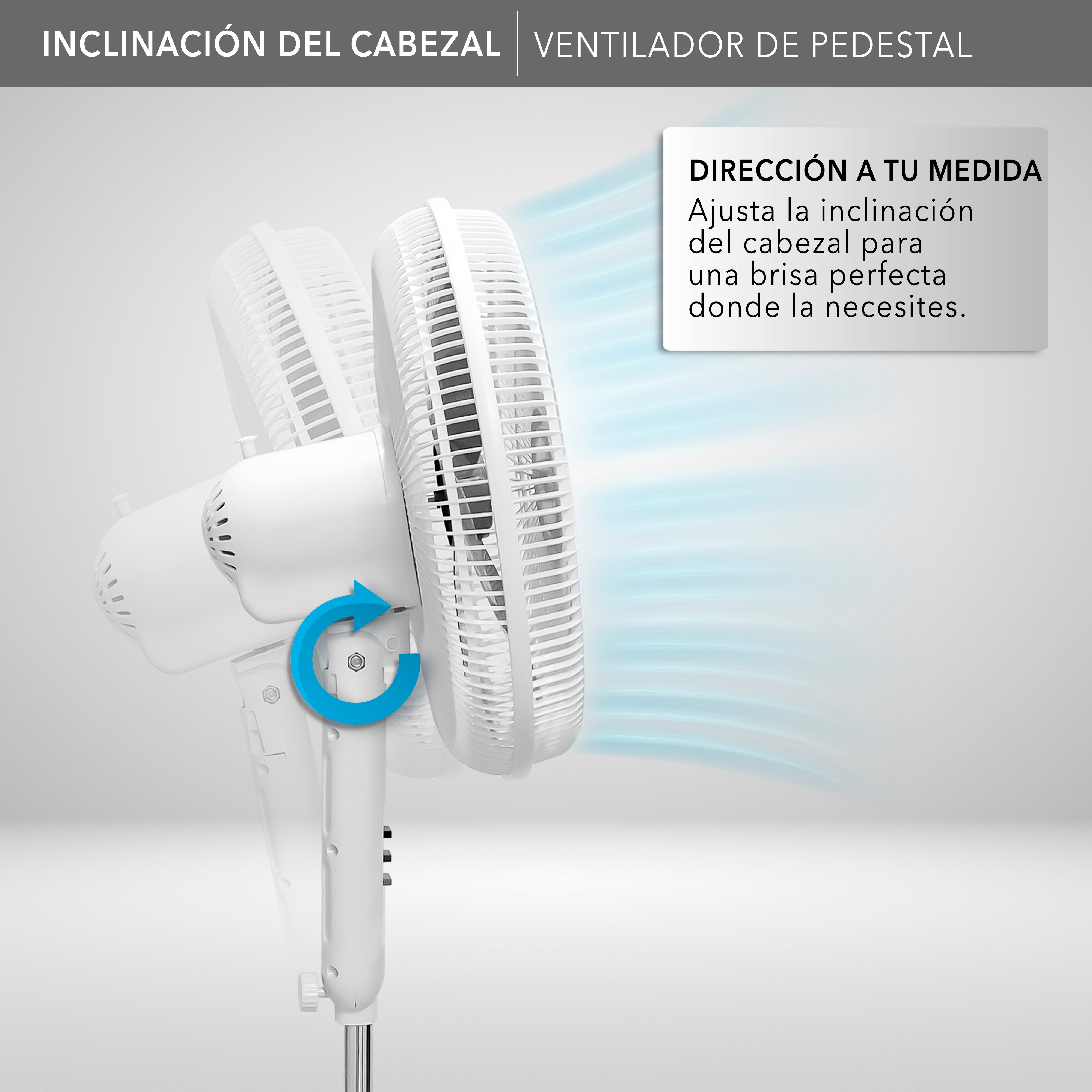 Ventilador de Pedestal con 3 Velocidades y Función Oscilatoria RC-16B1