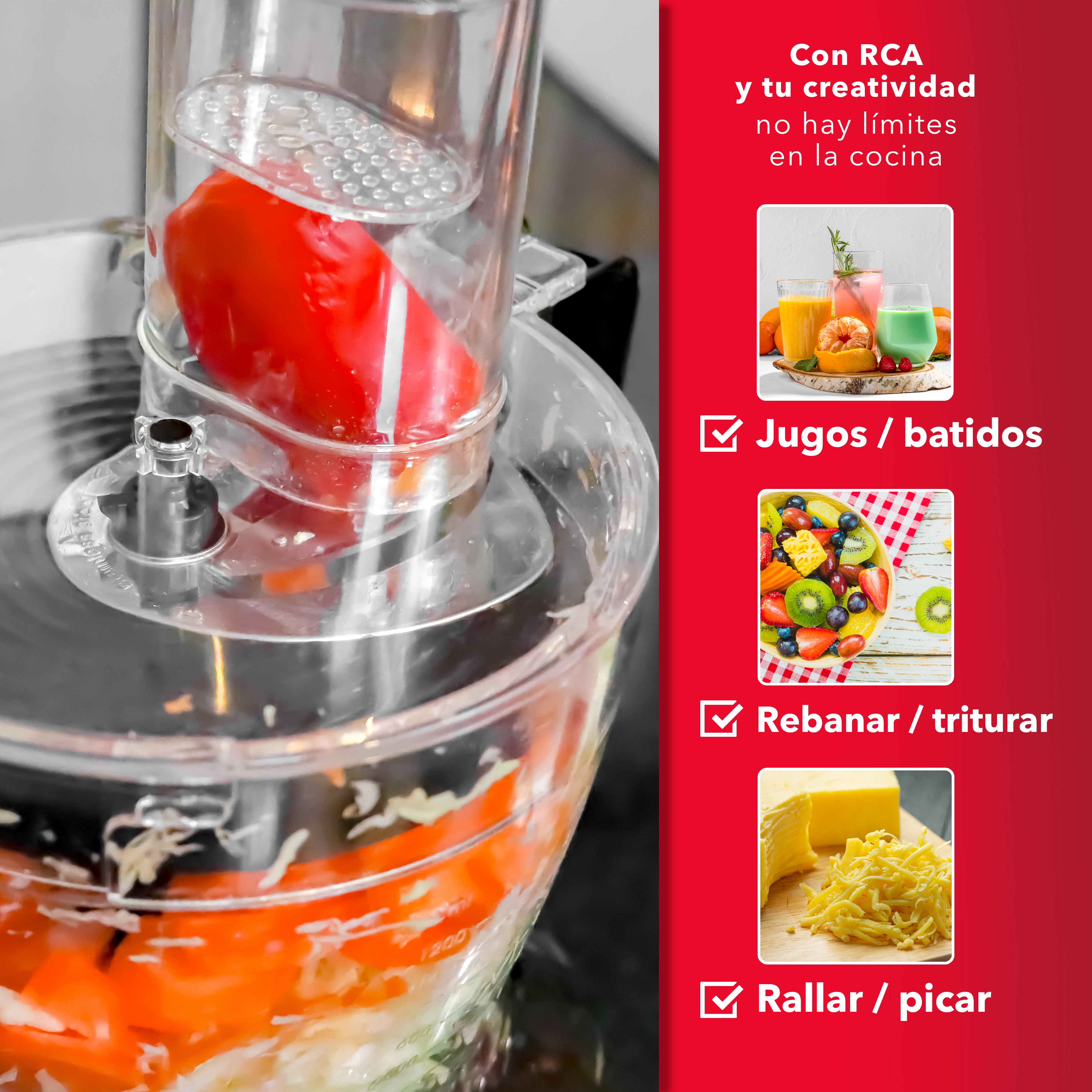 Procesador de alimentos 8 en 1 RC-3196