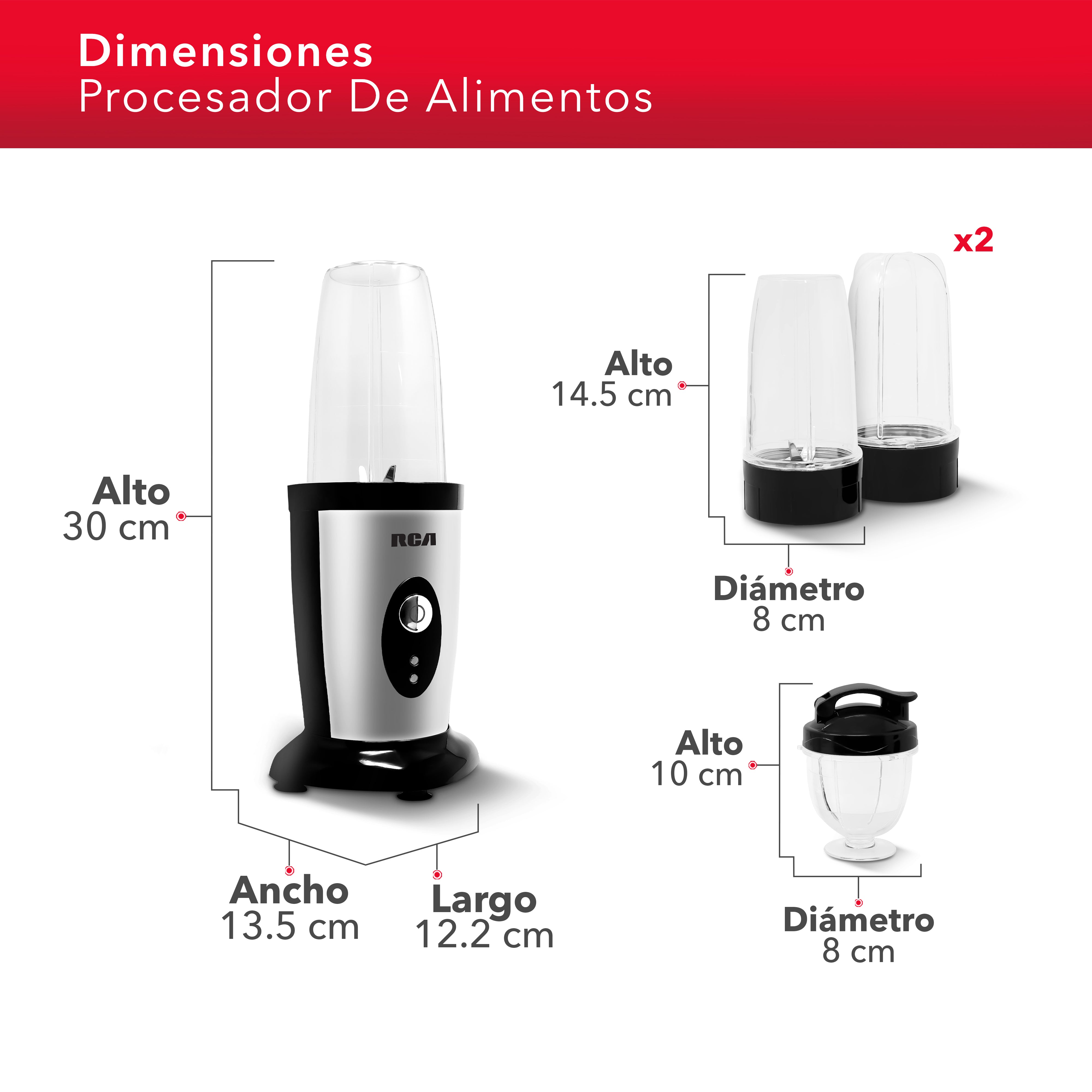 Procesador de Alimentos con Accesorios Intercambiables RC-3199