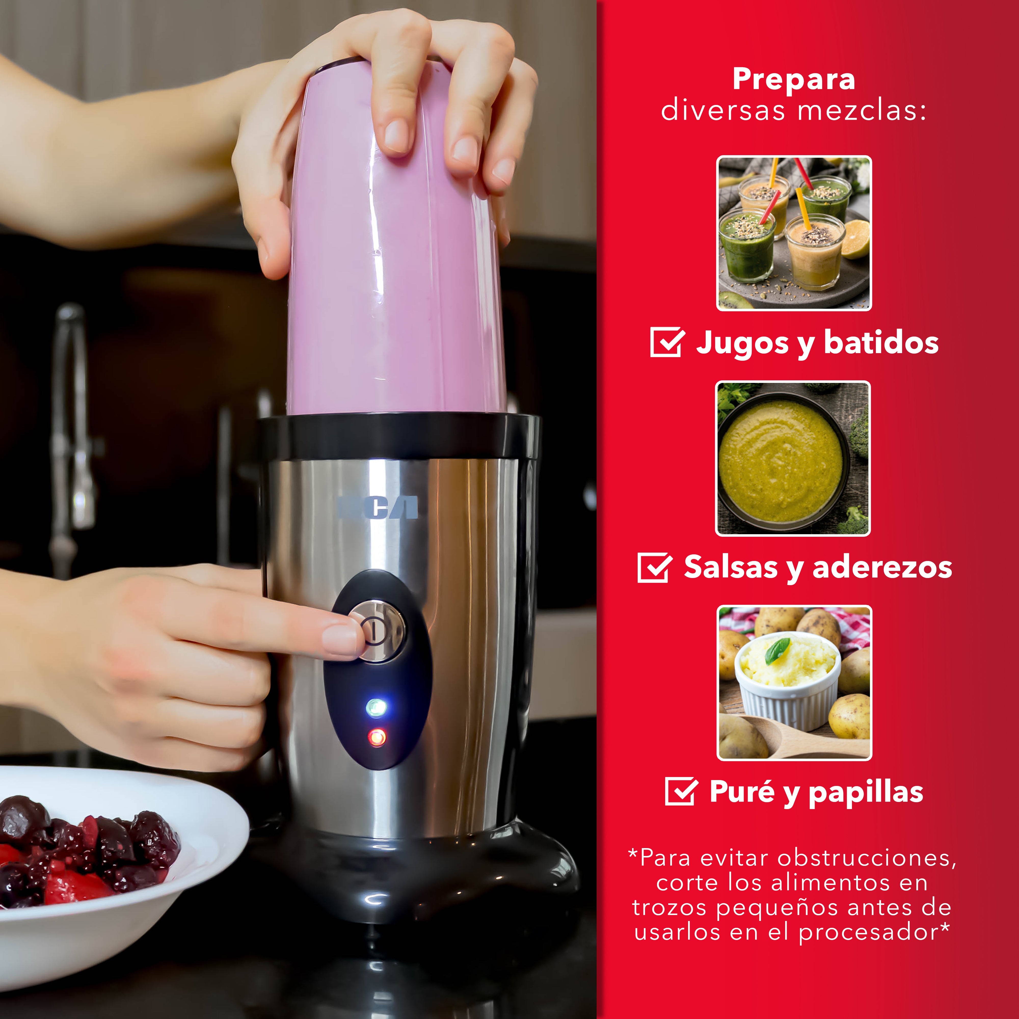 Procesador de Alimentos con Accesorios Intercambiables RC-3199