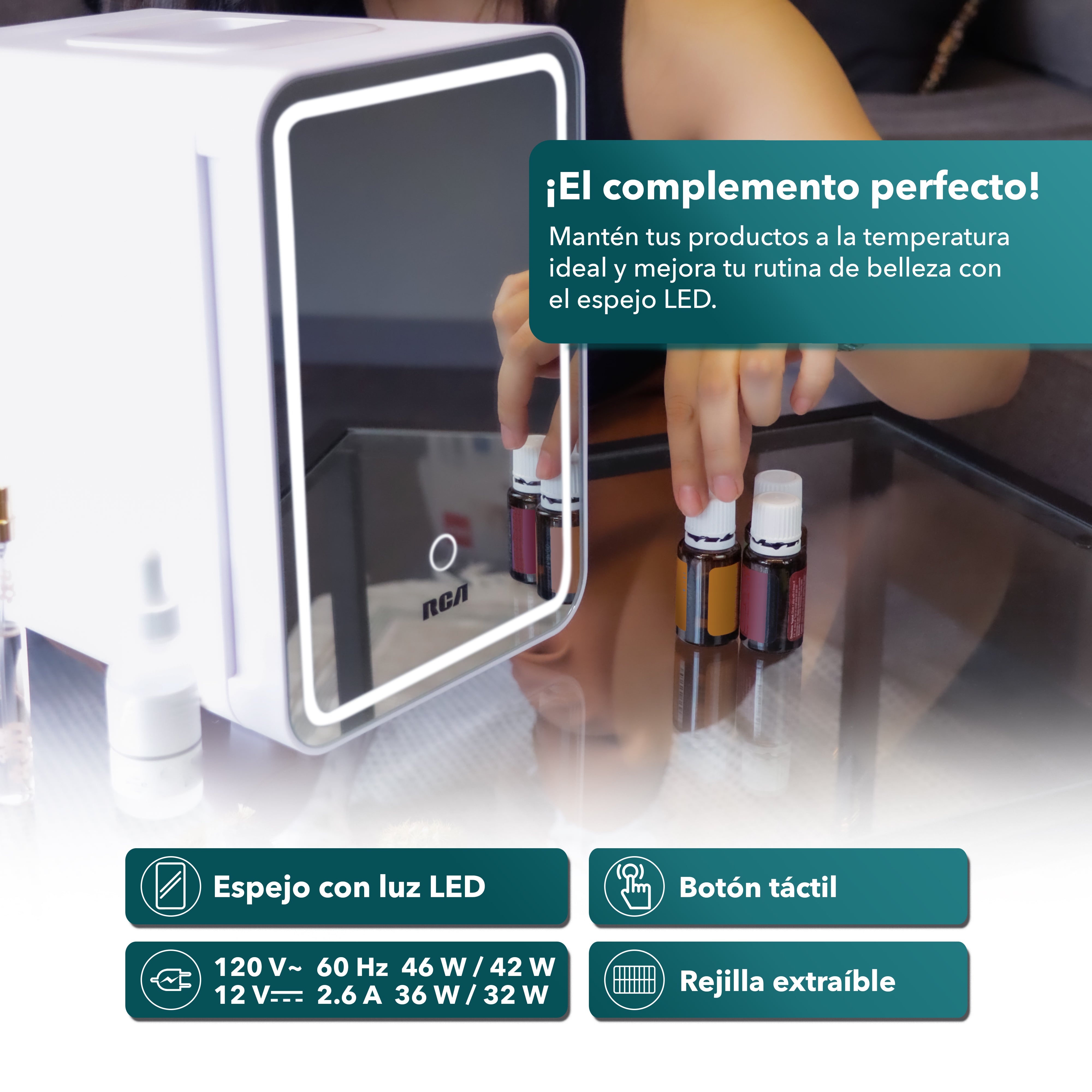 Mini Refrigerador con Espejo RC-4E
