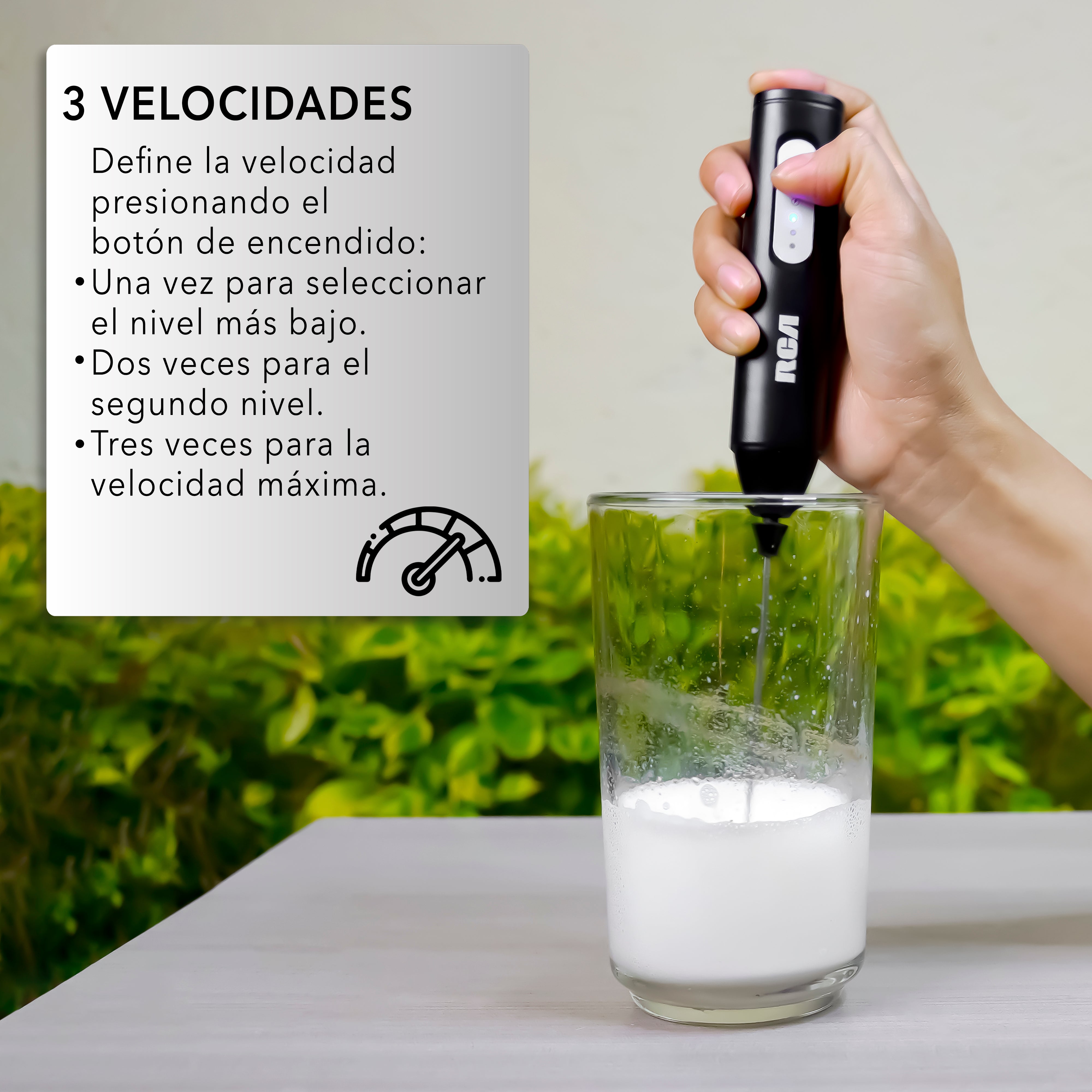 Rca Espumador Eléctrico Recargable De Acero Inoxidable Negro rc-60