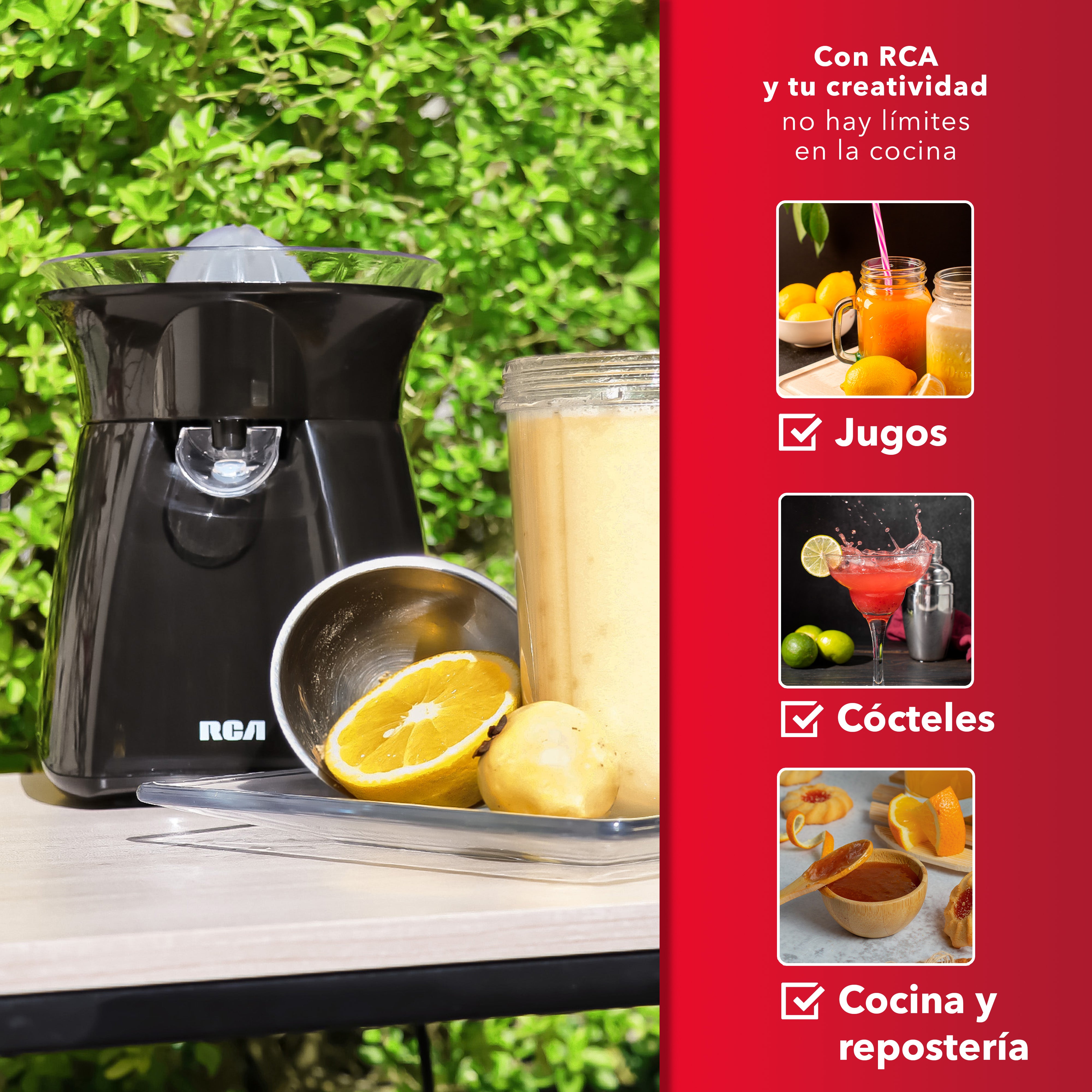 RCA Exprimidor de Cítricos Eléctrico RC-8004N negro