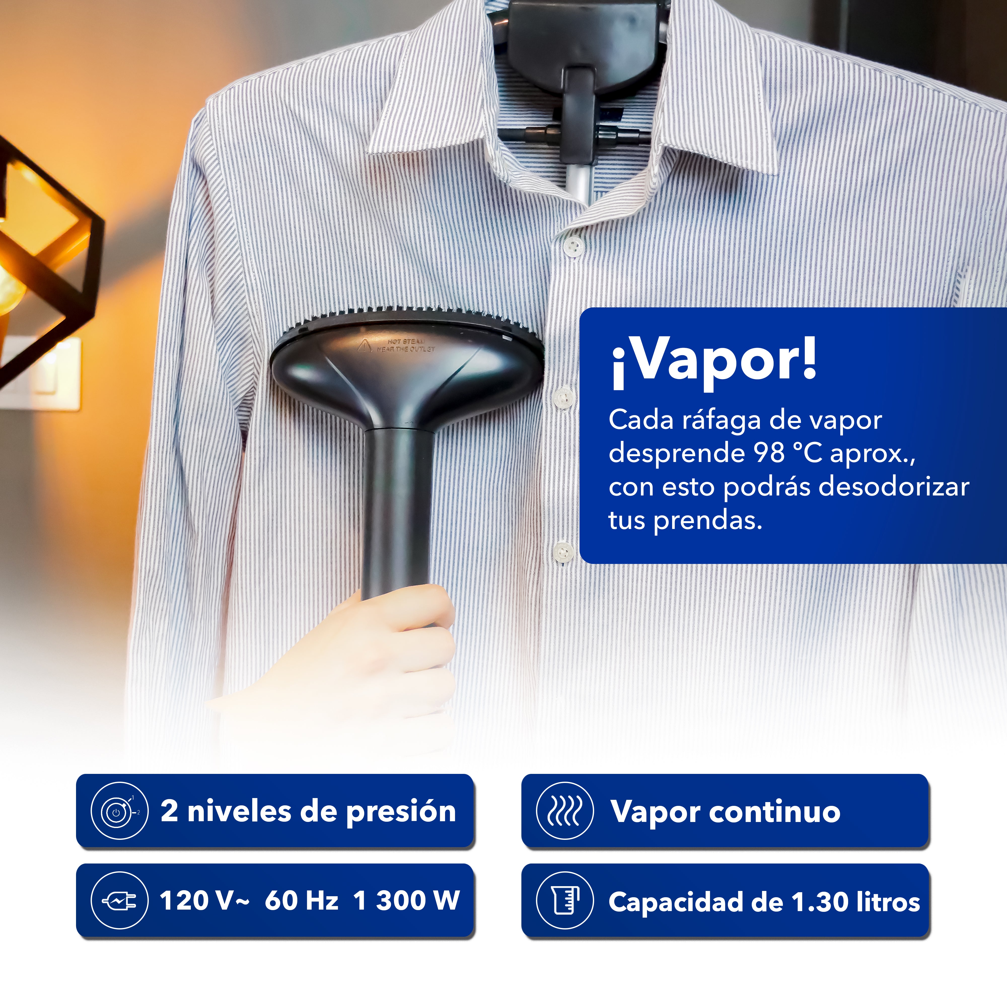 Plancha Vertical de Vapor RC-928