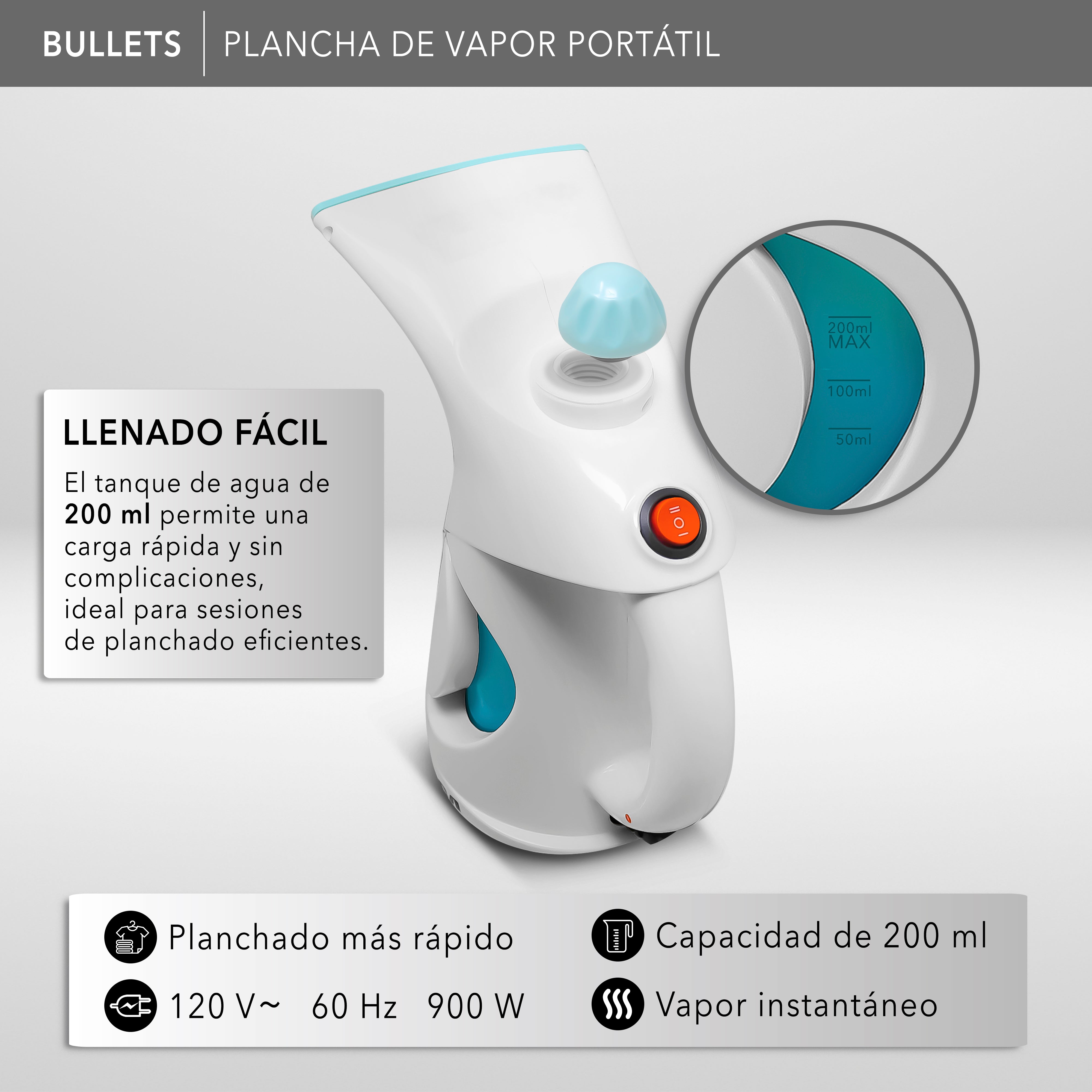 Plancha de Vapor Portátil RC-929