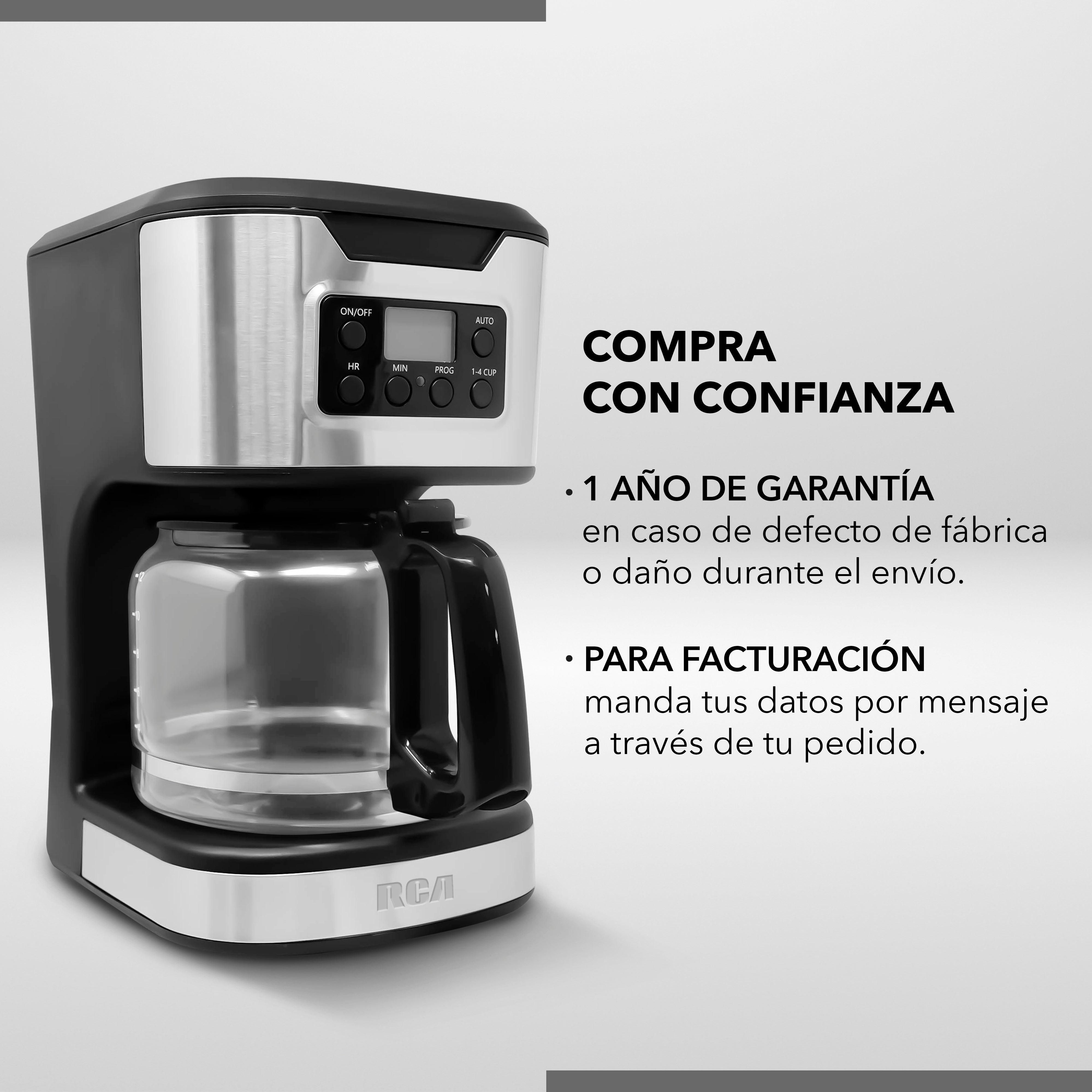 Rca Cafetera Digital Programable 12 Tazas Rc-caf3 Negro