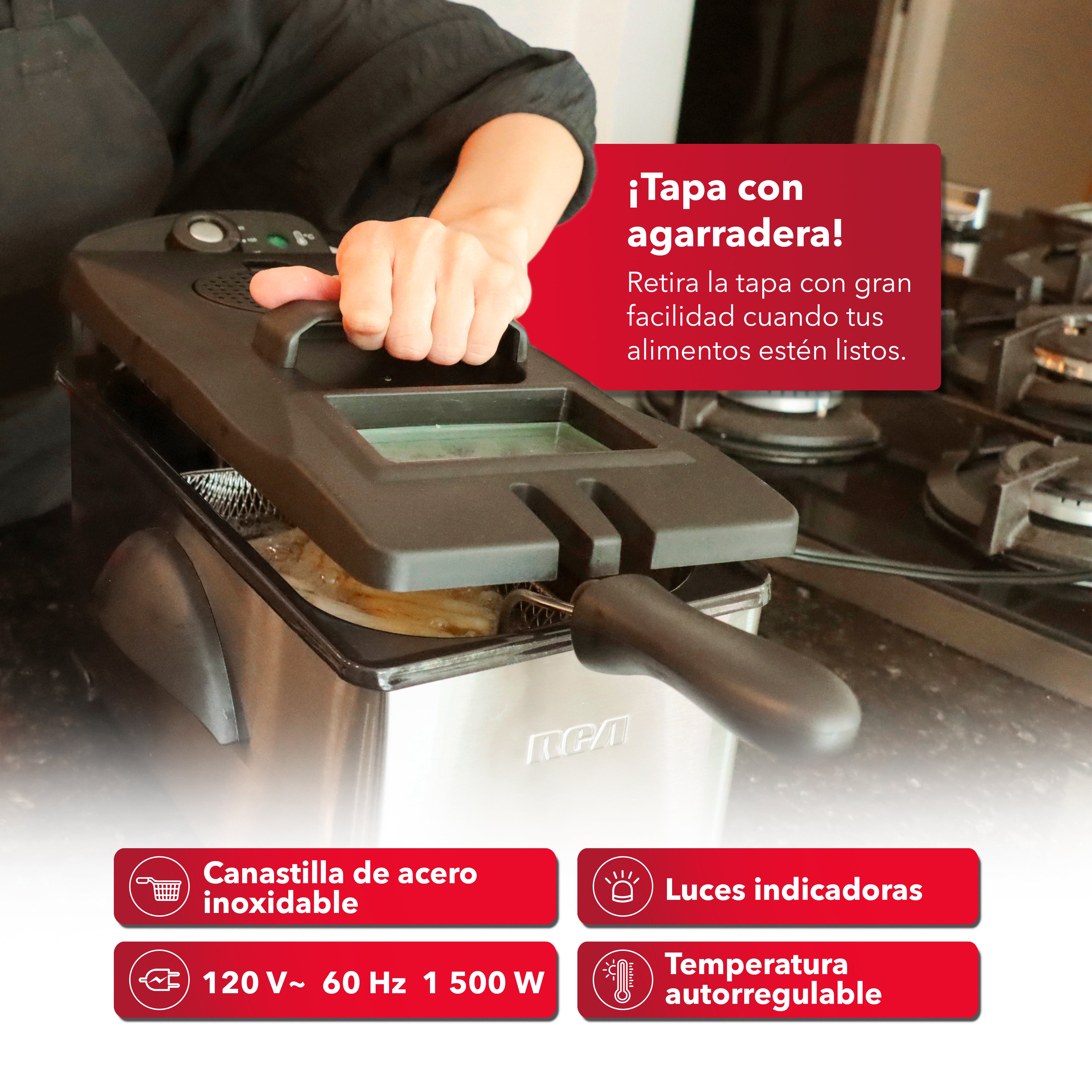 Freidora de Acero Inoxidable RC-DF303