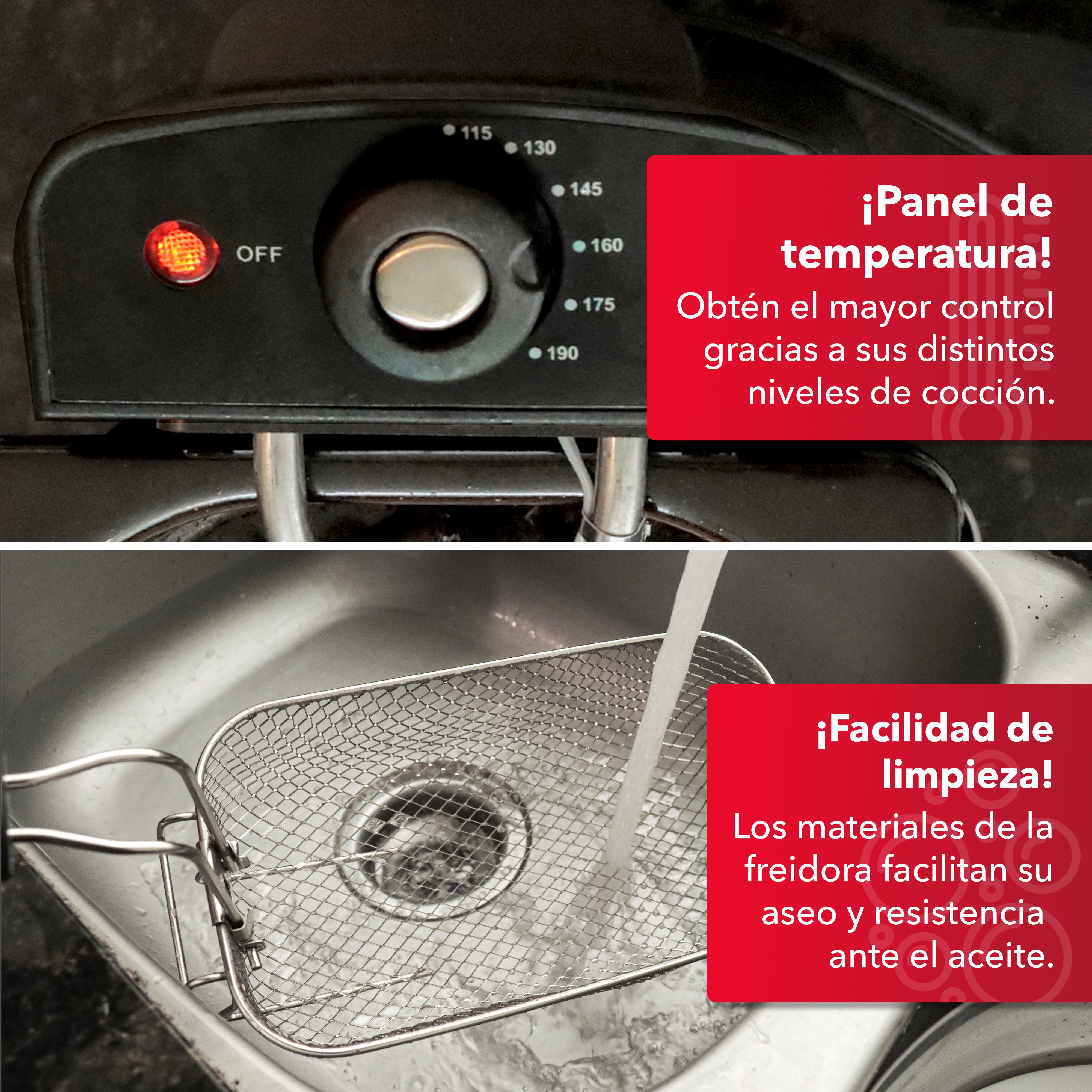 Freidora de Acero Inoxidable RC-DF303