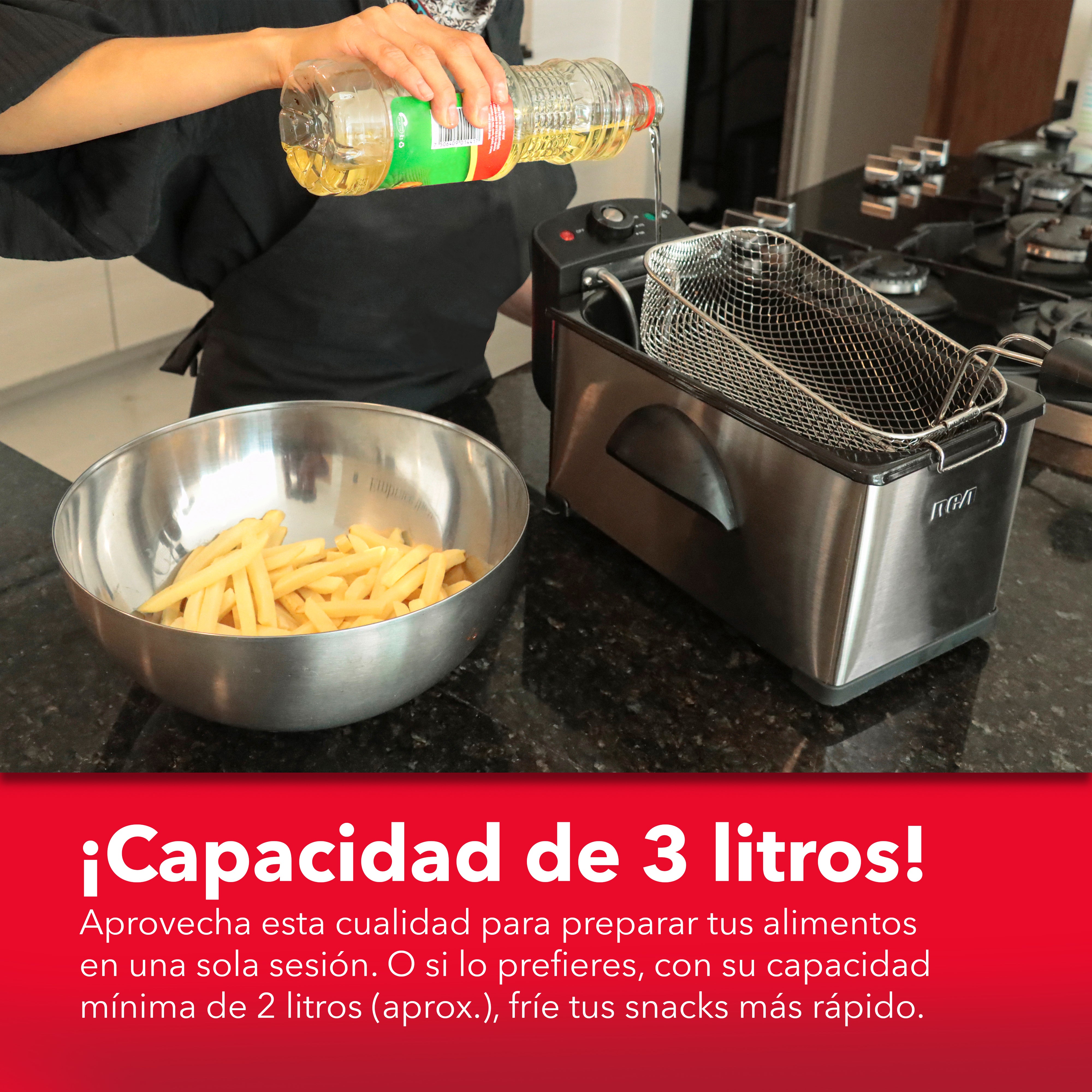 Freidora de Acero Inoxidable RC-DF303