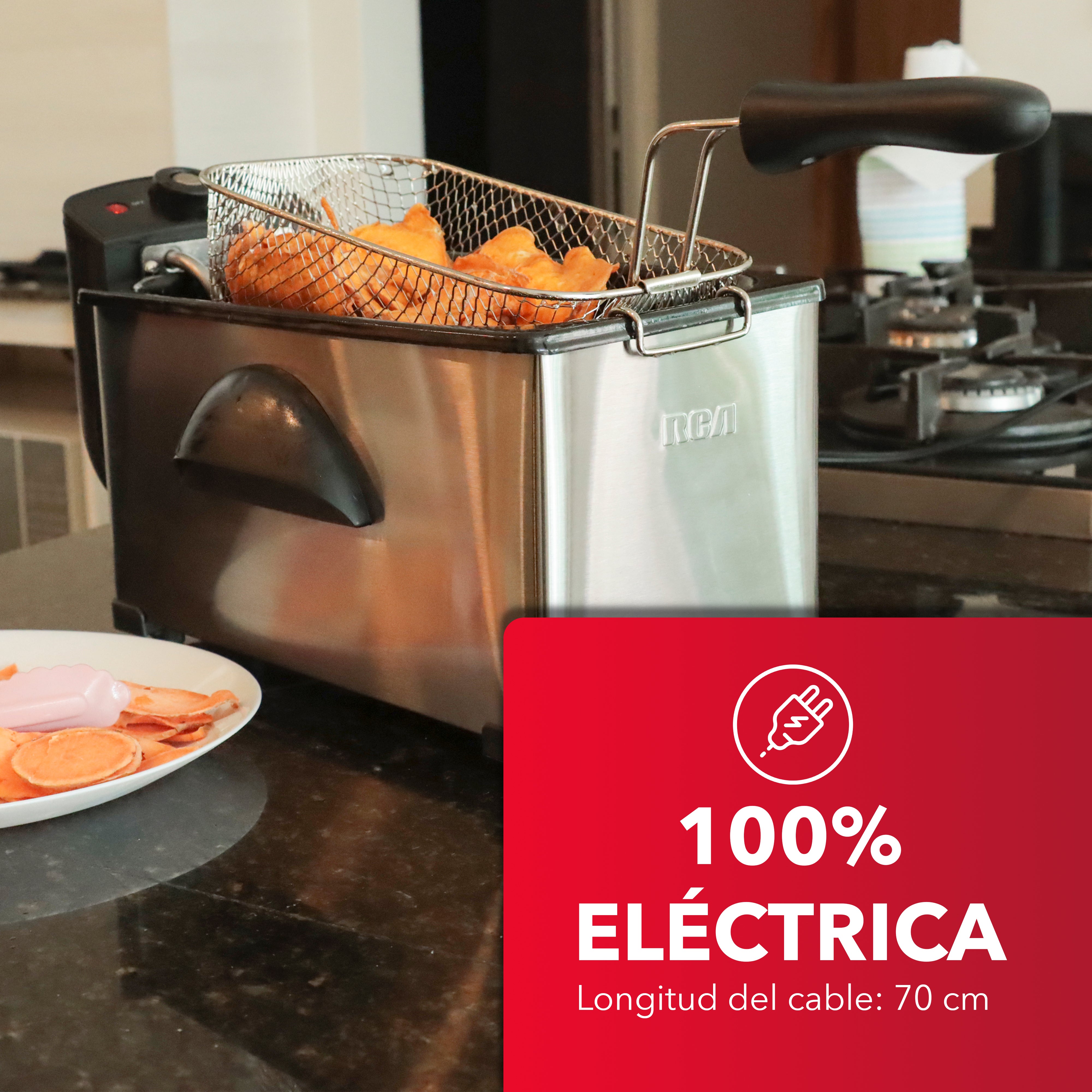 Freidora de Acero Inoxidable RC-DF303