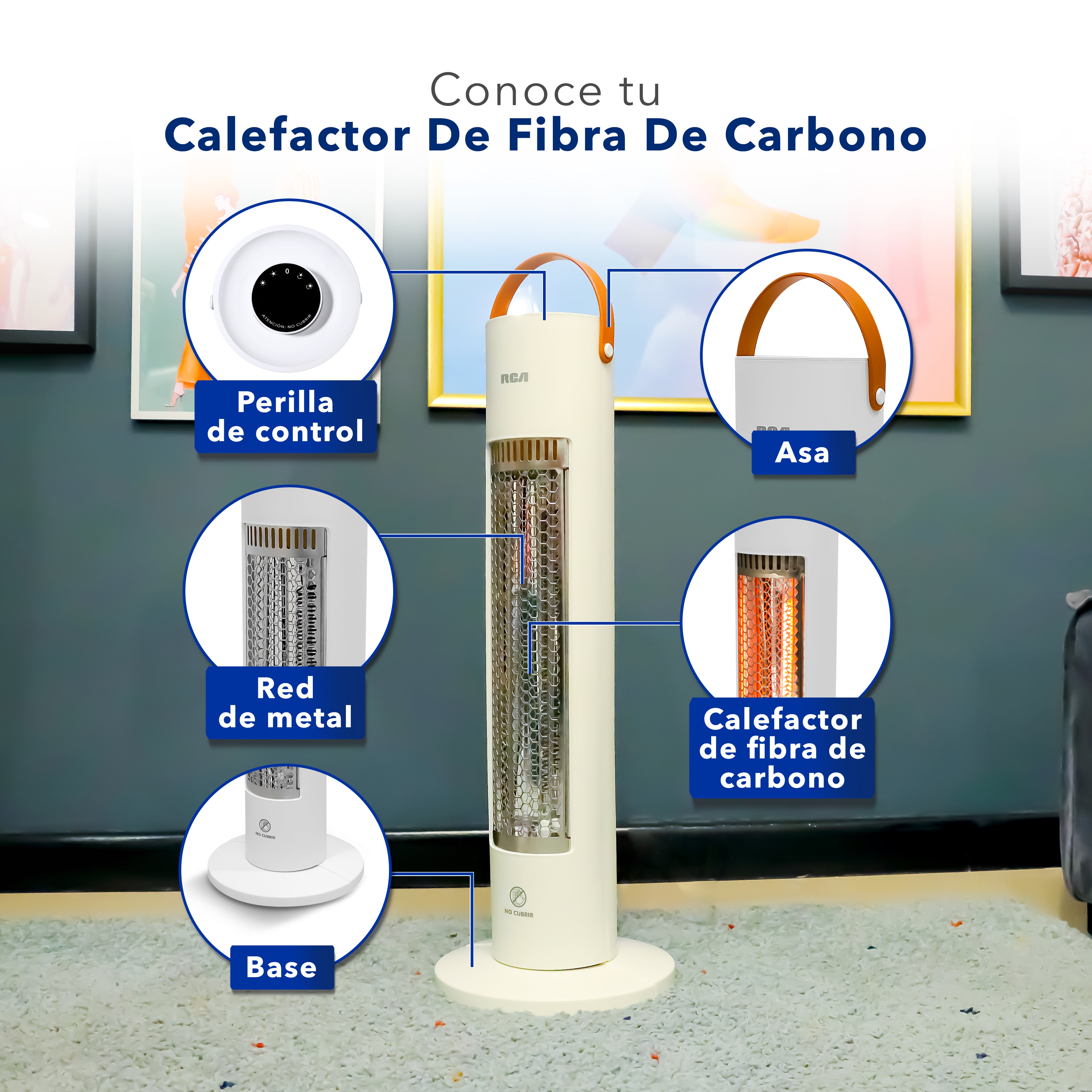 Calefactor de Fibra de Carbono RC-H10