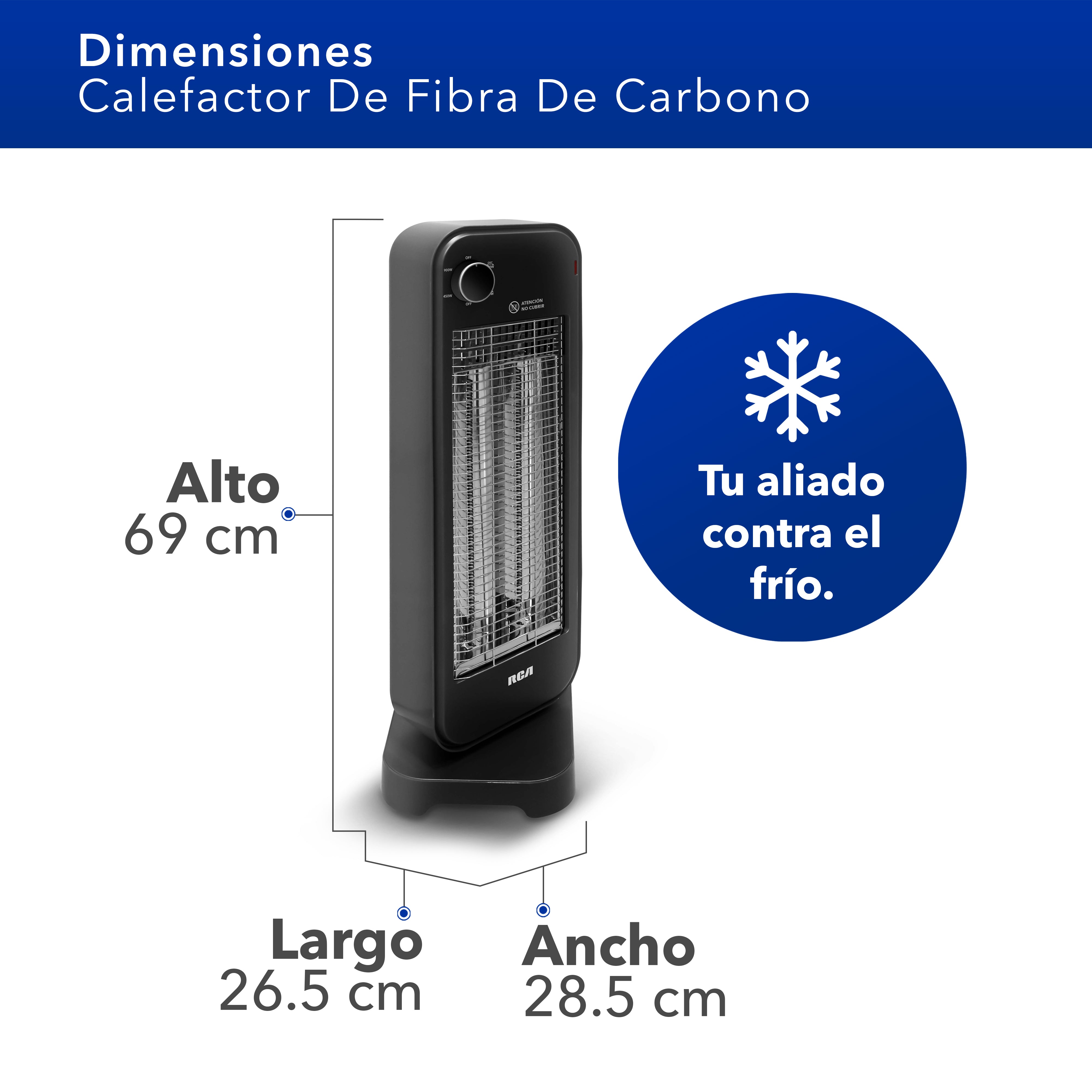 Calefactor de Fibra de Carbono RC-H3C
