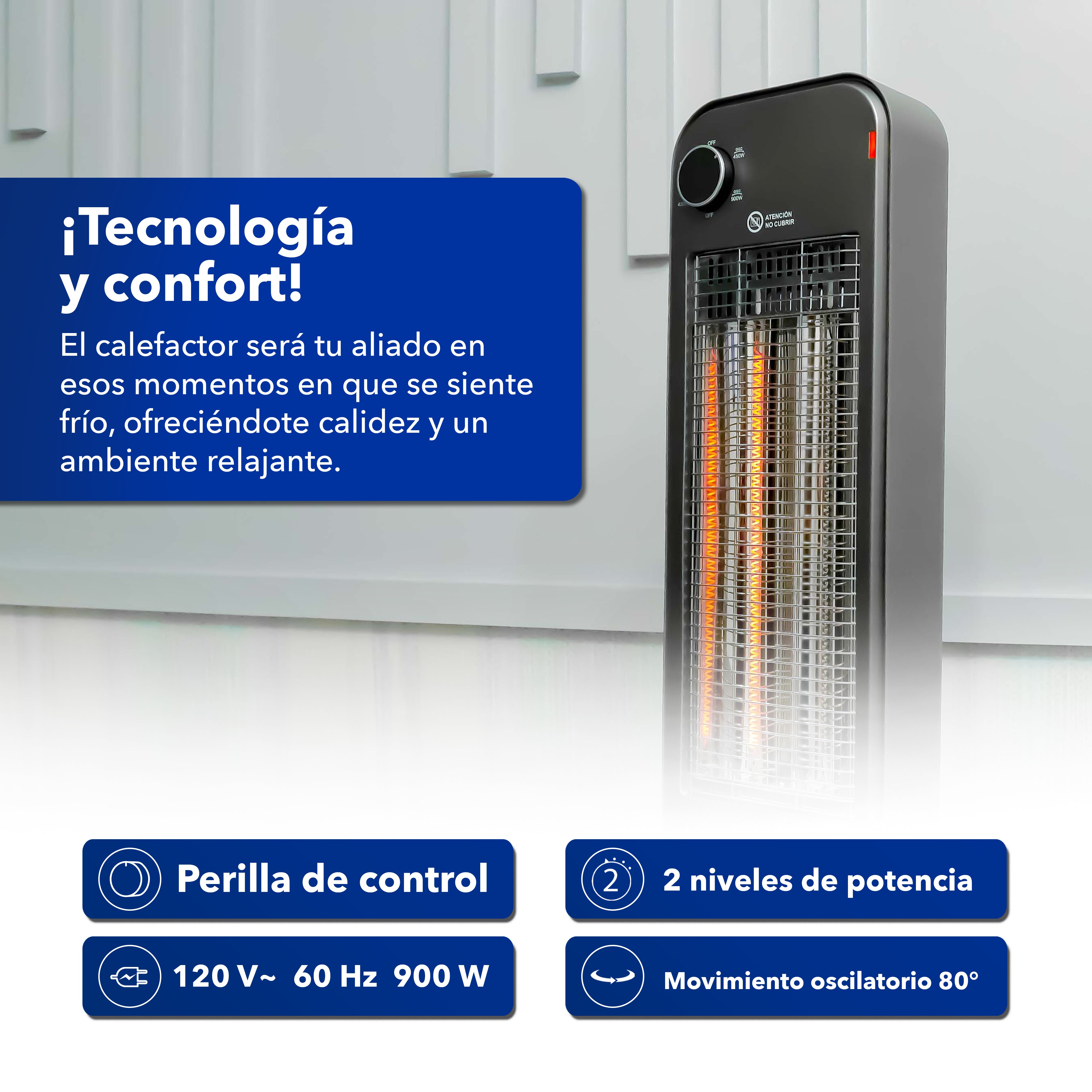 Calefactor de Fibra de Carbono RC-H3C
