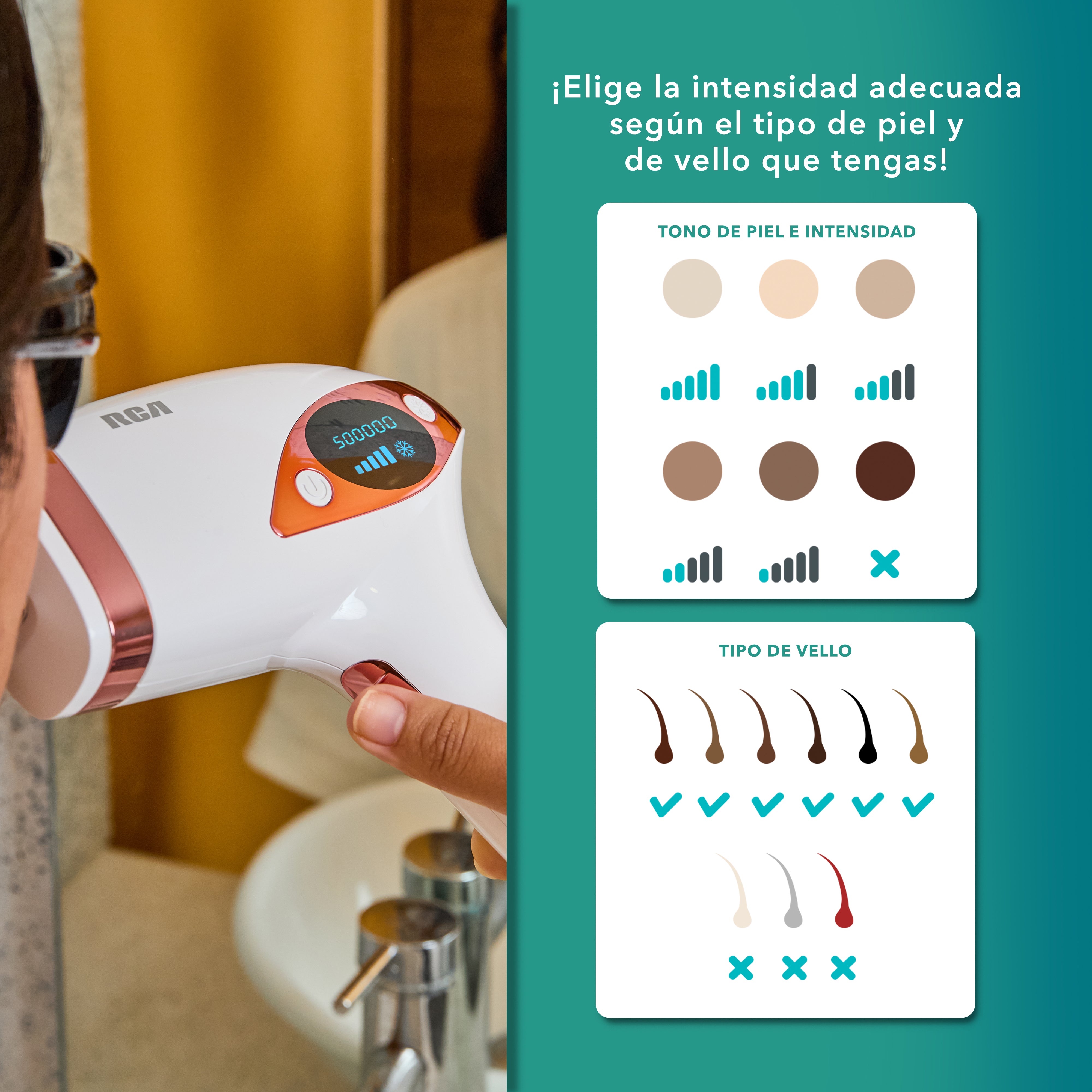 Depiladora de Luz Pulsada con Función de Enfriamiento RC-IPL5