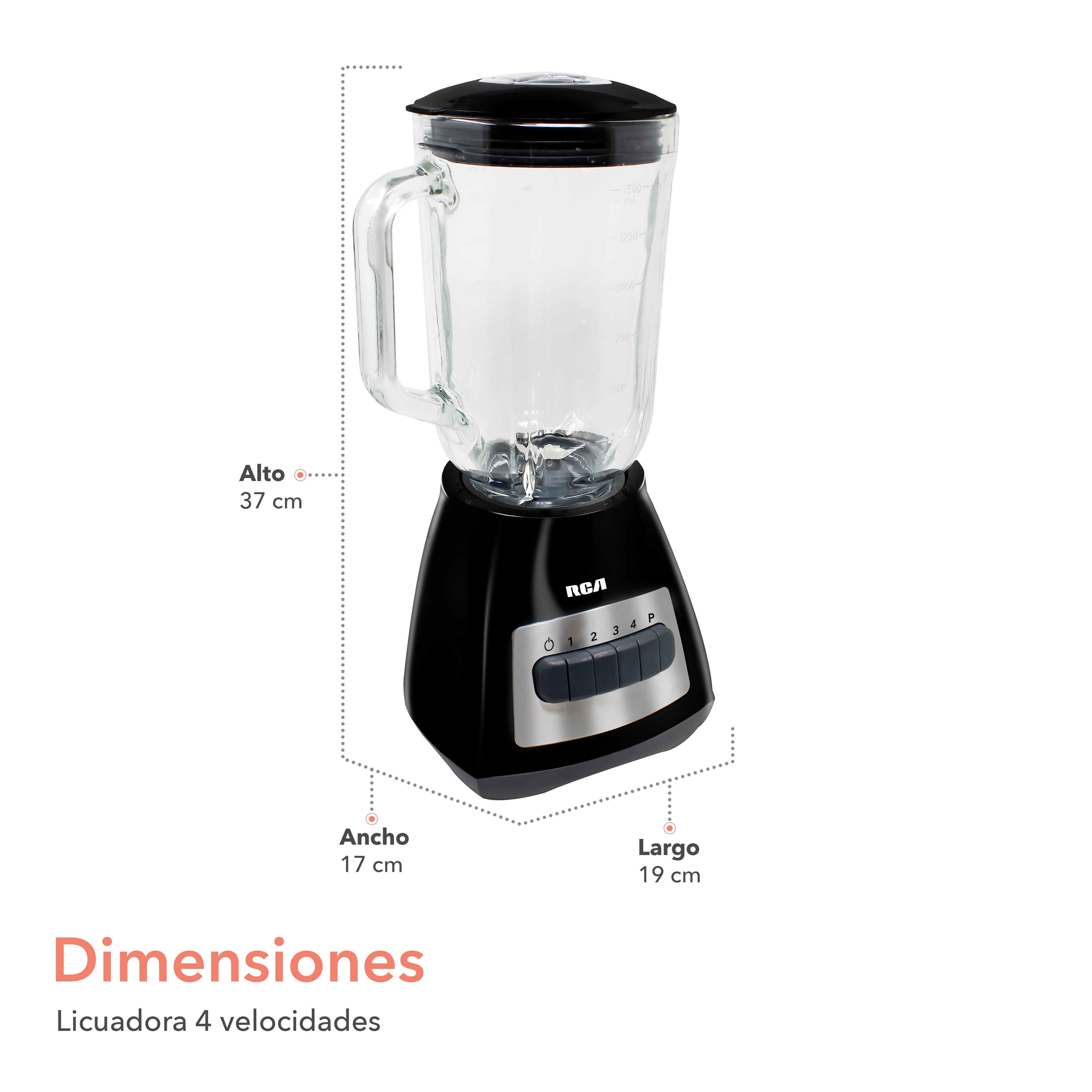 Licuadora con 4 Velocidades RC-L3