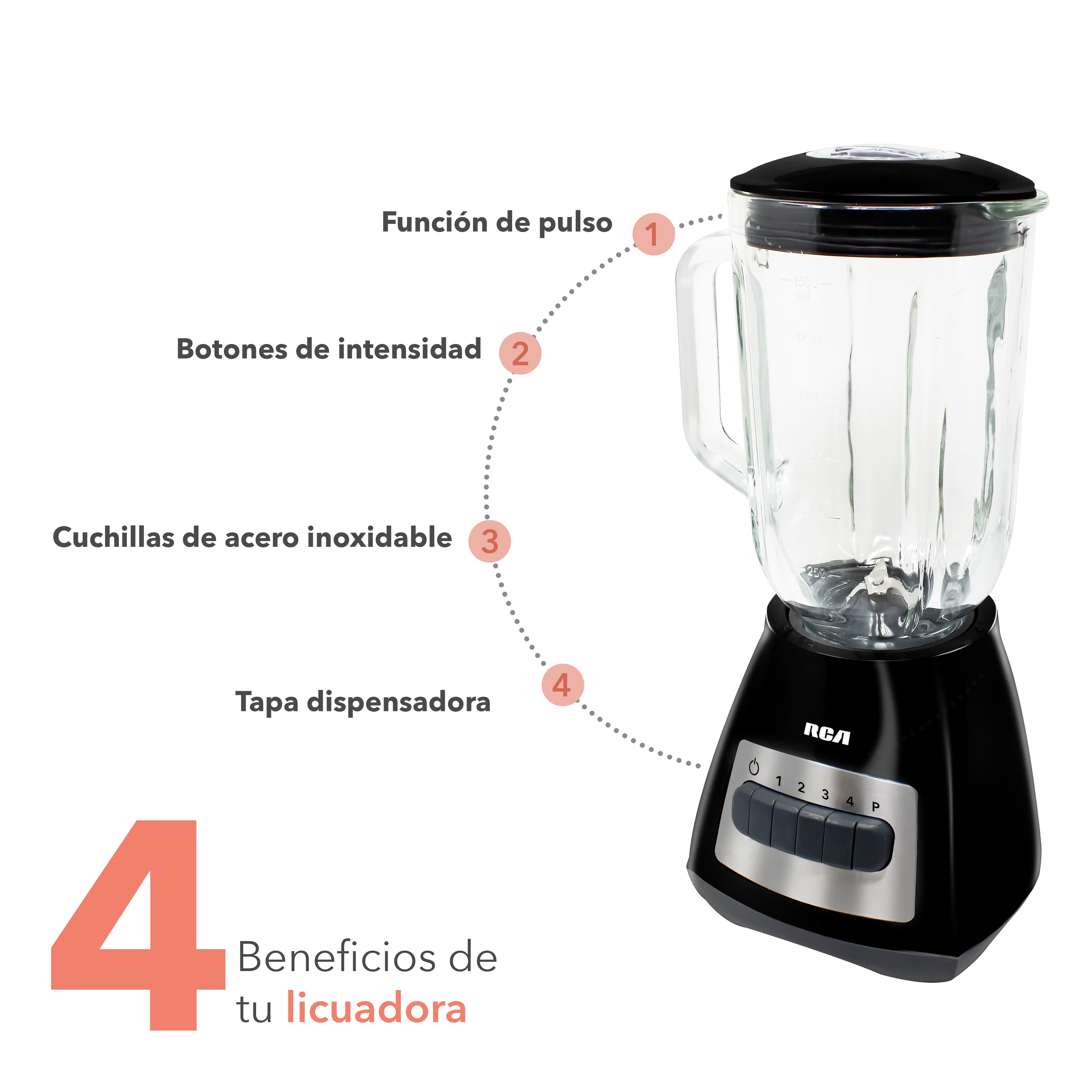 Licuadora con 4 Velocidades RC-L3