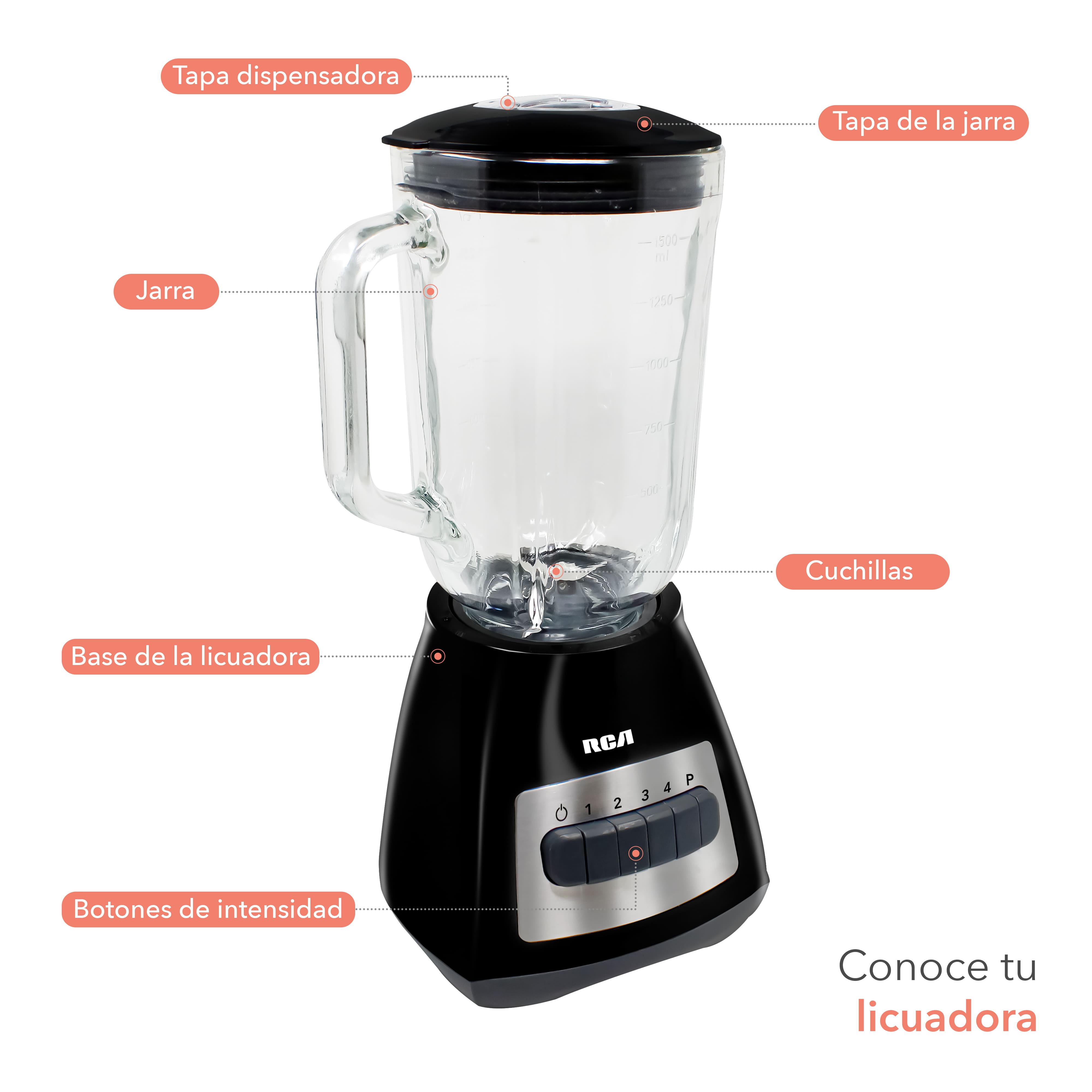 Licuadora con 4 Velocidades RC-L3