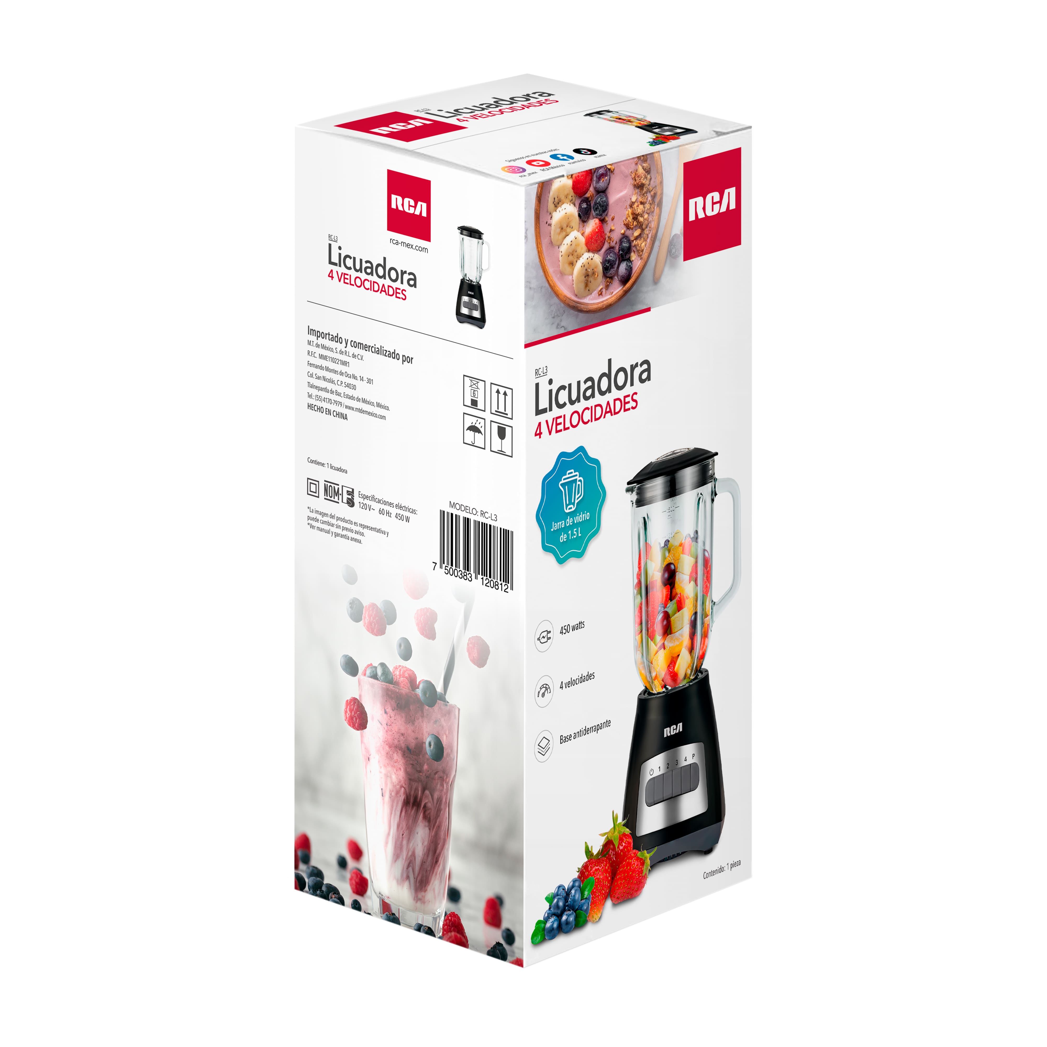 Licuadora con 4 Velocidades RC-L3